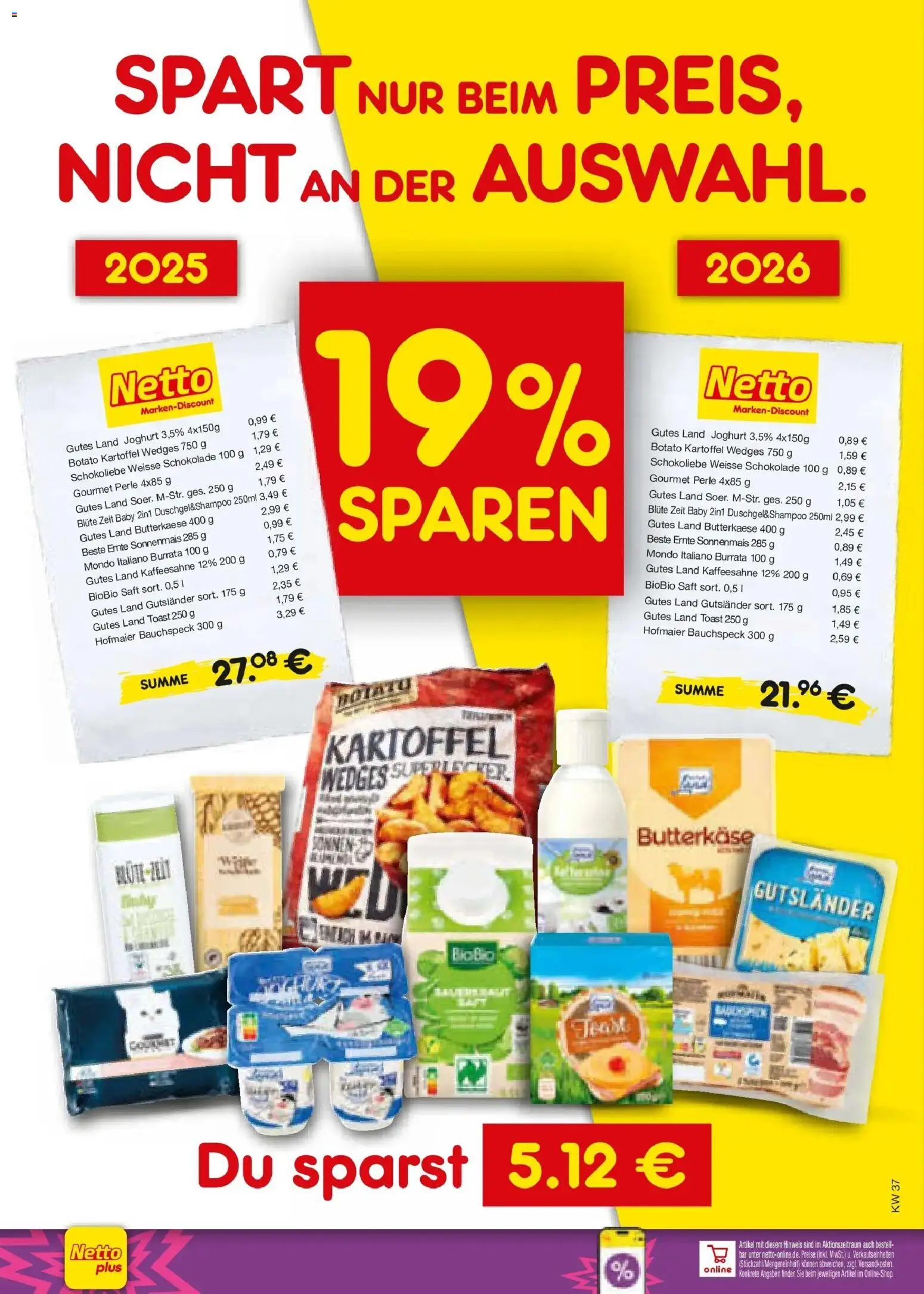 Vorschau von dem Prospekt des Geschäftes Netto Marken-Discount, gültig ab dem 07.09.2026 - Burrata, Schokolade, Joghurt, Toast, Saft