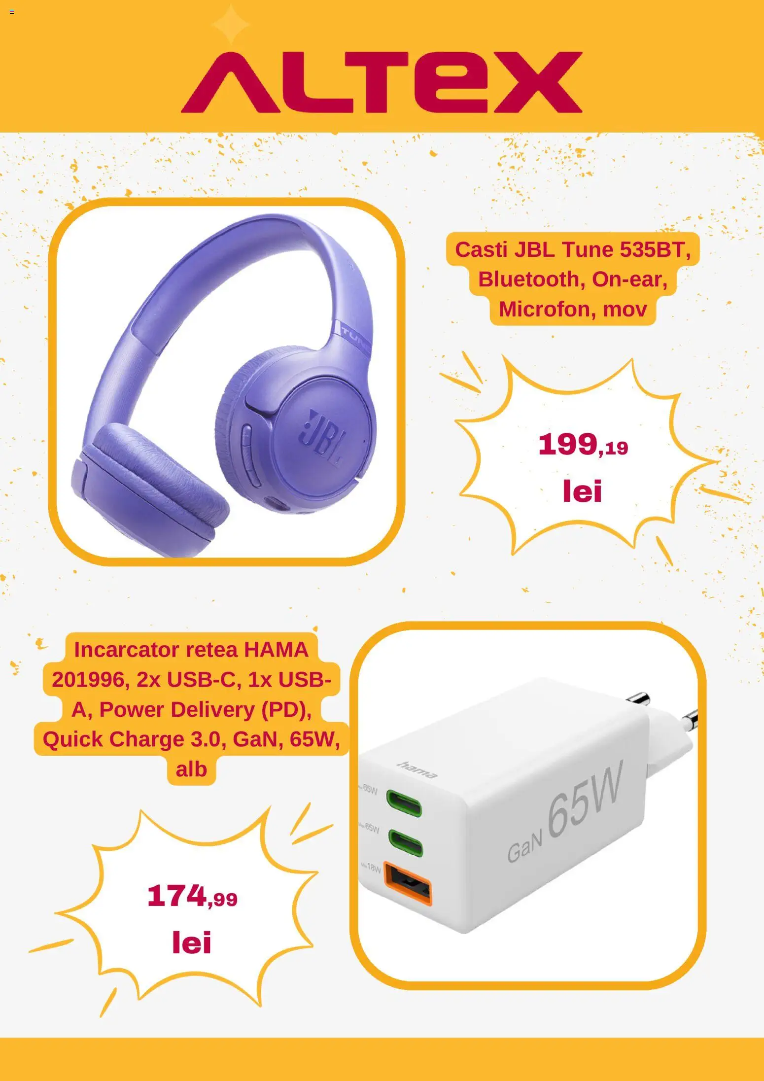 Previzualizarea de cataloage: Altex Altex Catalog valabil de la 24.09.2026 - Căști, Power, Usb, Încărcător