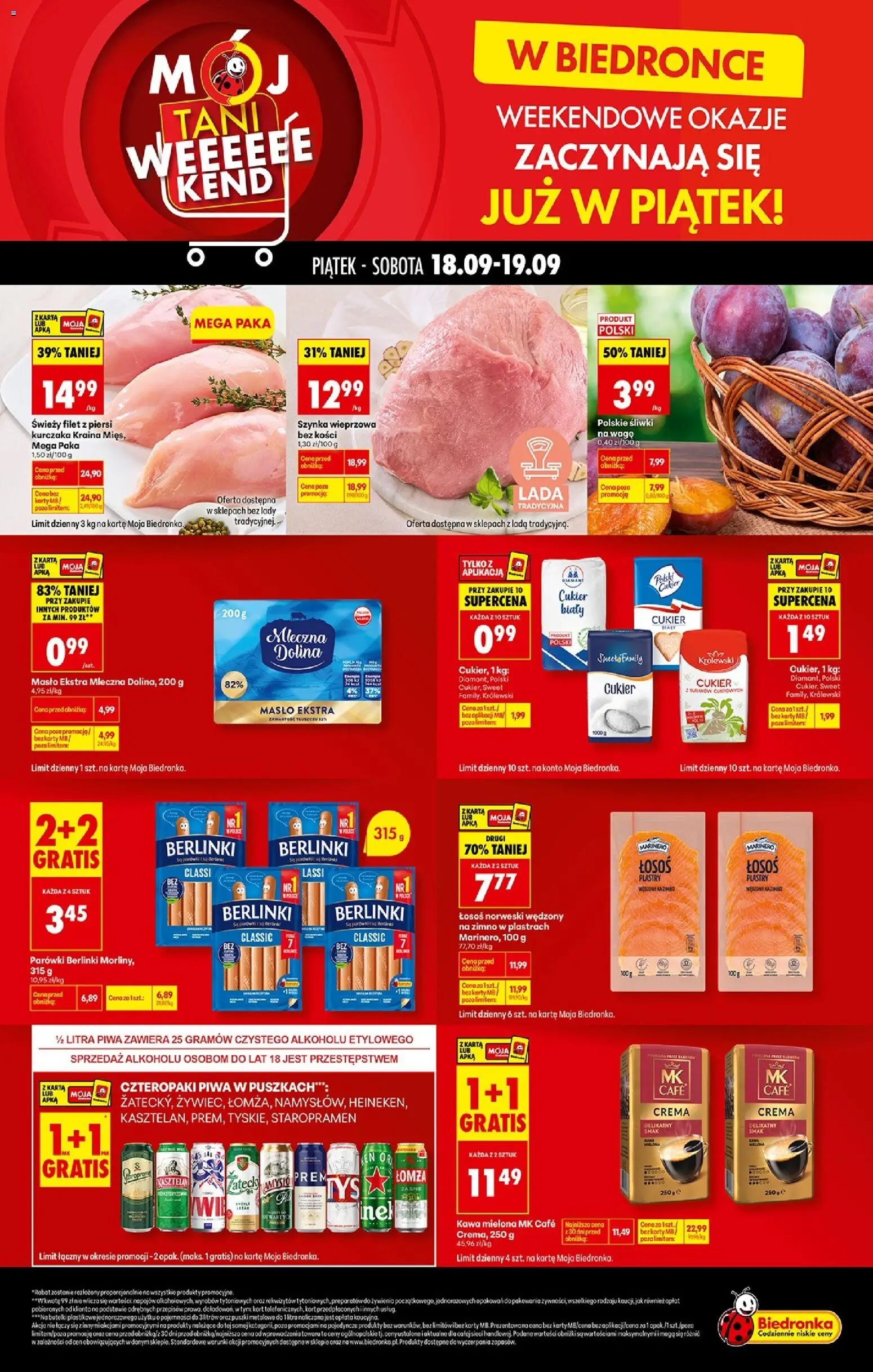 Pogląd gazetki "Biedronka gazetka - Tani weekend" ze sklepu Biedronka ważnej od 18.09.2026