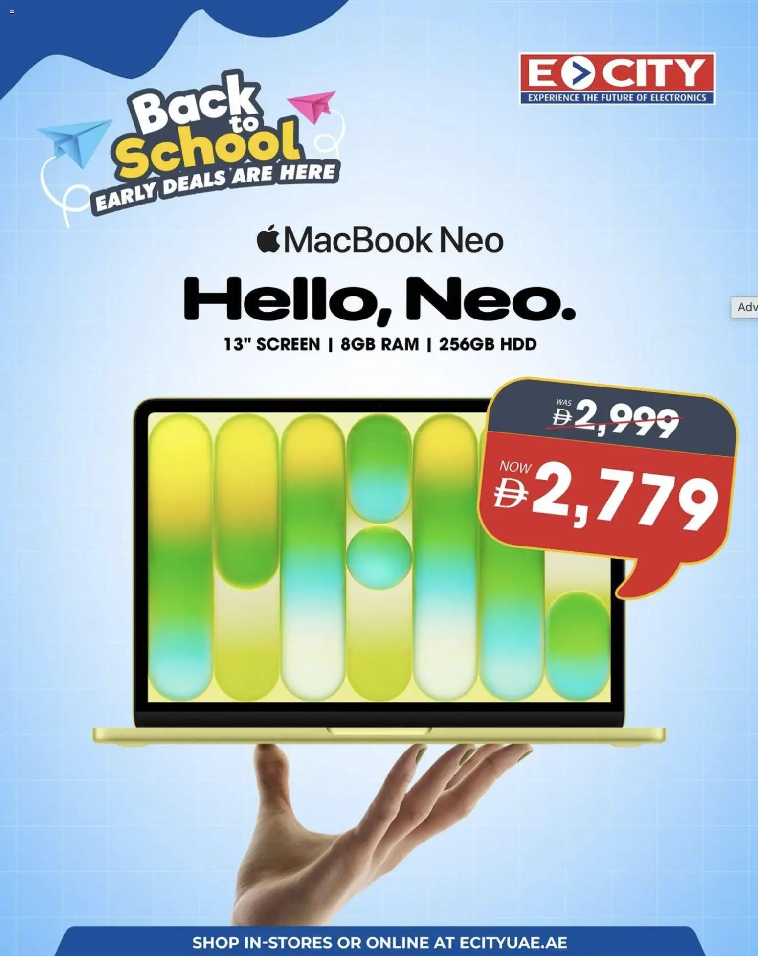 Preview of the catalogue ECity Sale On MacBook Neo of store ECity valid from 30 Jul, 2026