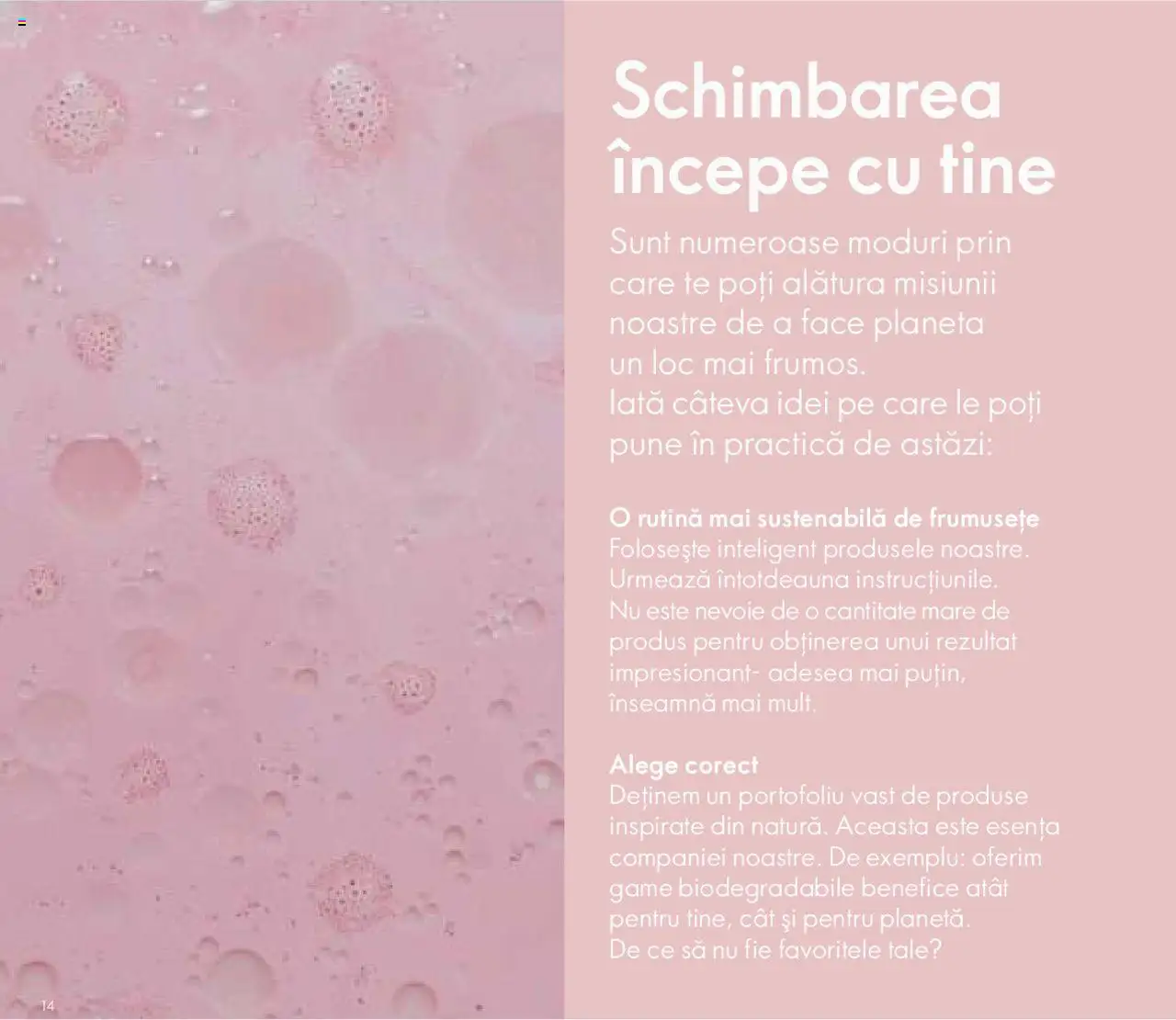 Previzualizarea de cataloage: Oriflame Catalog - Broșură Sustenabilitate valabil de la 25.10.2020