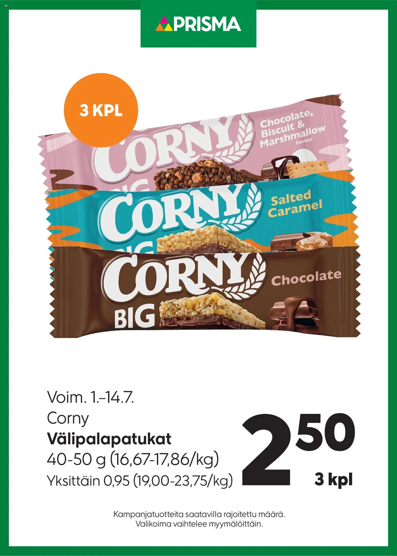Kaupan Prisma Prisma tarjoukset Corny esikatselu, voimassa 01/07/2026