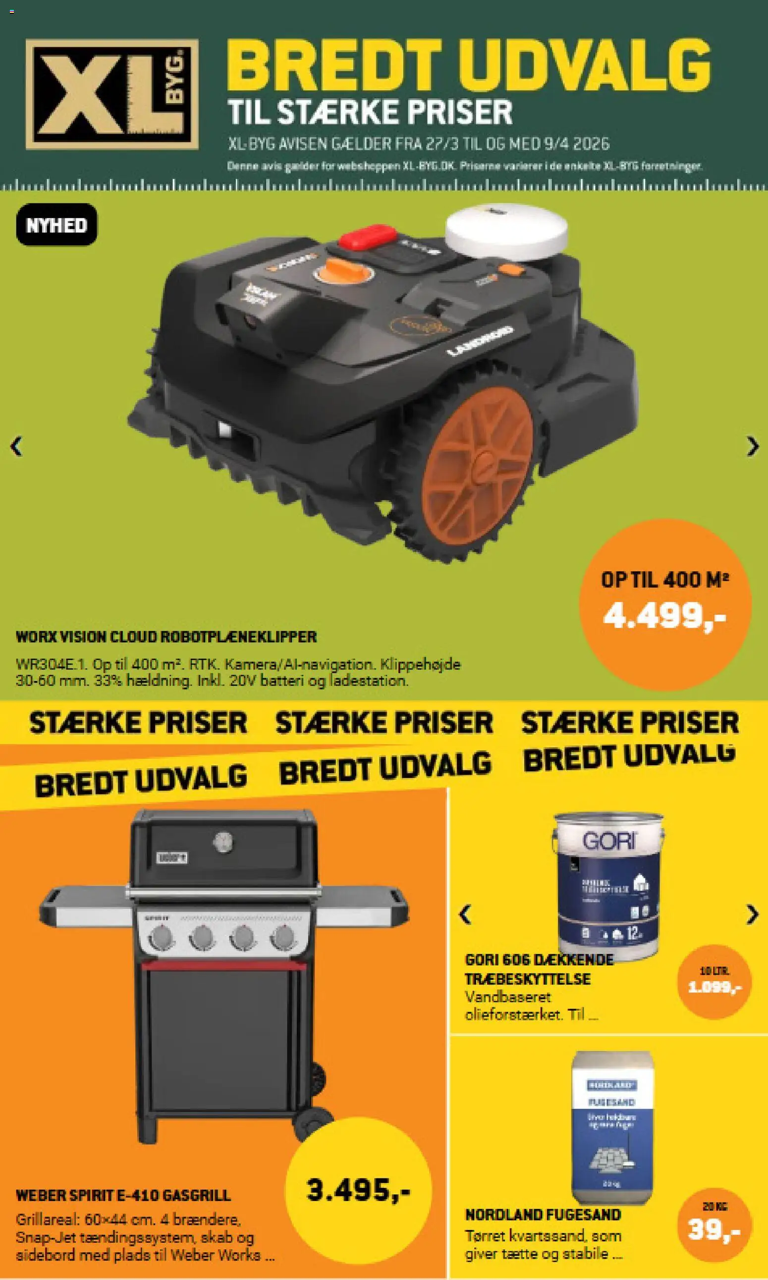 Eksempel på tilbudsavis XL-BYG - Tilbudsavis fra butik XL-BYG gyldig fra 27/03/2026 - Batteri, Skab, Søm