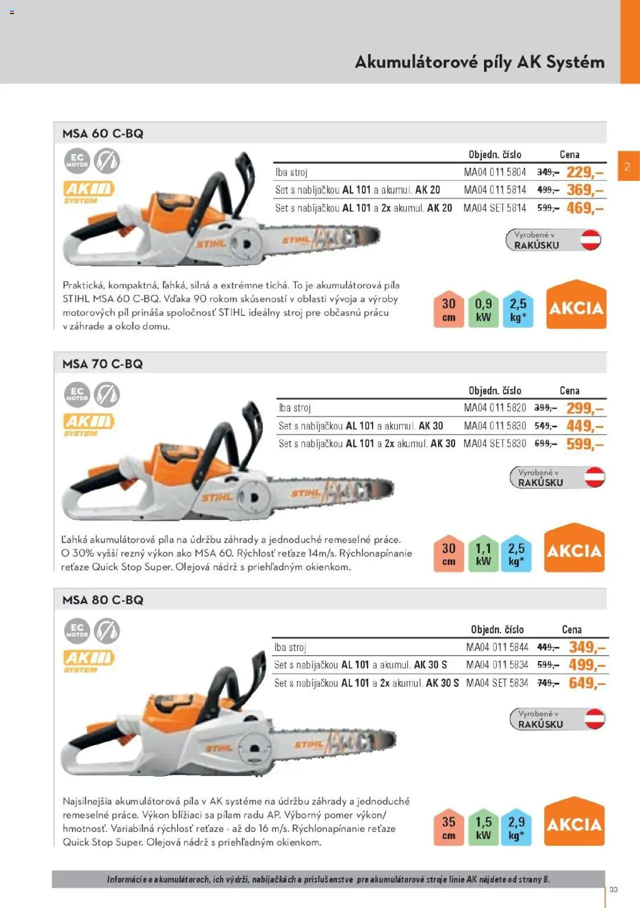 Náhľad STIHL letáku platného od 29.09.2025 - Píla, Akumulátor