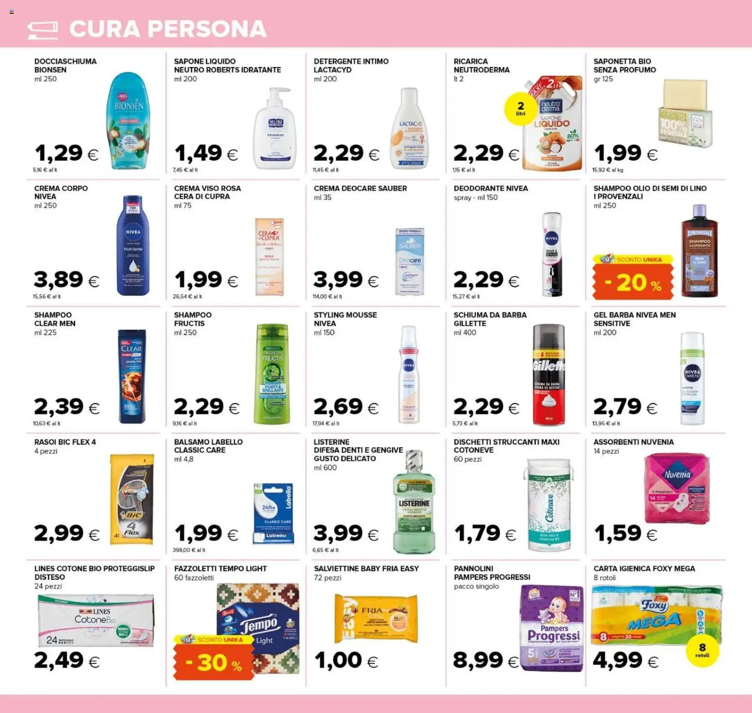 Anteprima dell'opuscolo Tigre volantino Roma dal negozio Tigre valido da 22/10/2026 - Aloe vera, Shampoo, Profumo, Carta igienica, Intimo, Crema viso, Sapone, Assorbenti