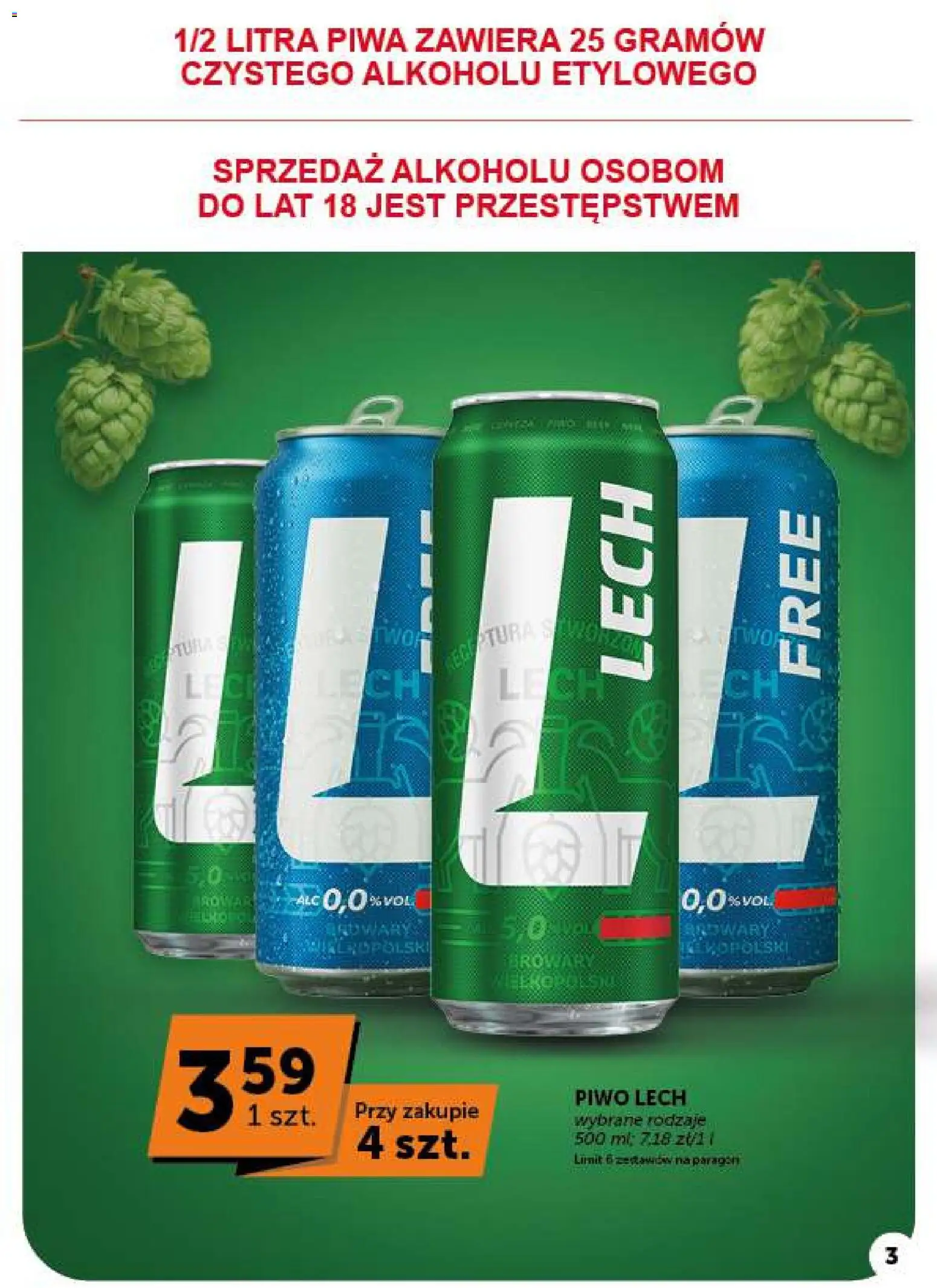 Pogląd gazetki "Groszek gazetka - Minimarket" ze sklepu Groszek ważnej od 22.10.2026 - Lech, Piwo