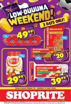 Preview of Shoprite flyer valid from 29/05/2026