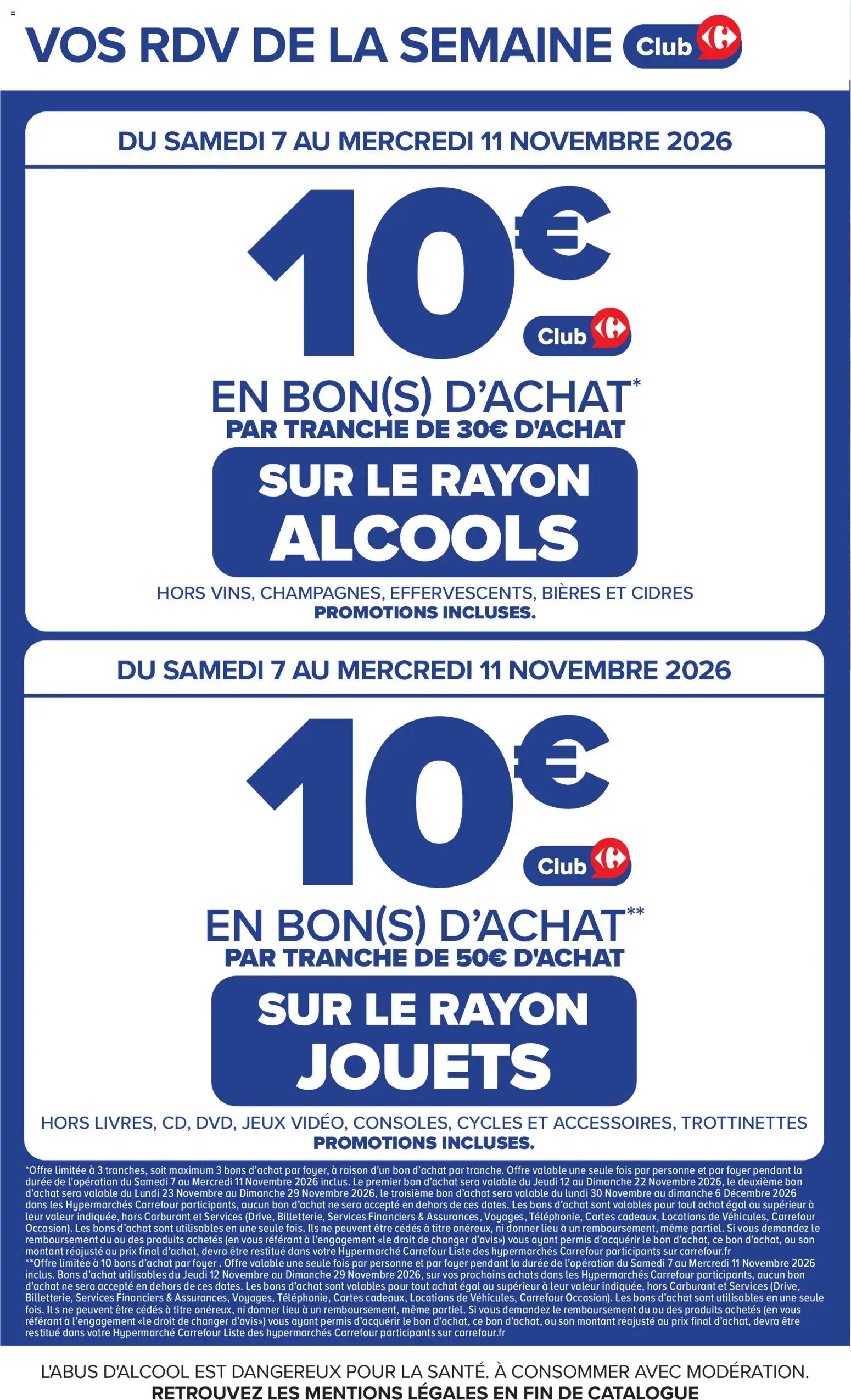Prévisualisation de Carrefour Petit déjeuner du magasin Carrefour formulaire valide 03/11/2026 - Jeux, Jouets, Alcools