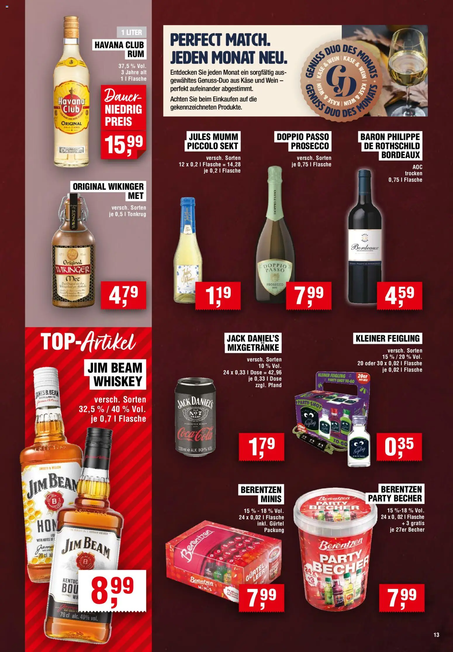 Vorschau von dem Prospekt des Geschäftes Handelshof, gültig ab dem 05.11.2026 - Coca cola, Cola, Gürtel, Jim beam, Doppio Passo, Kleiner feigling, Jack Daniel's, Jules mumm