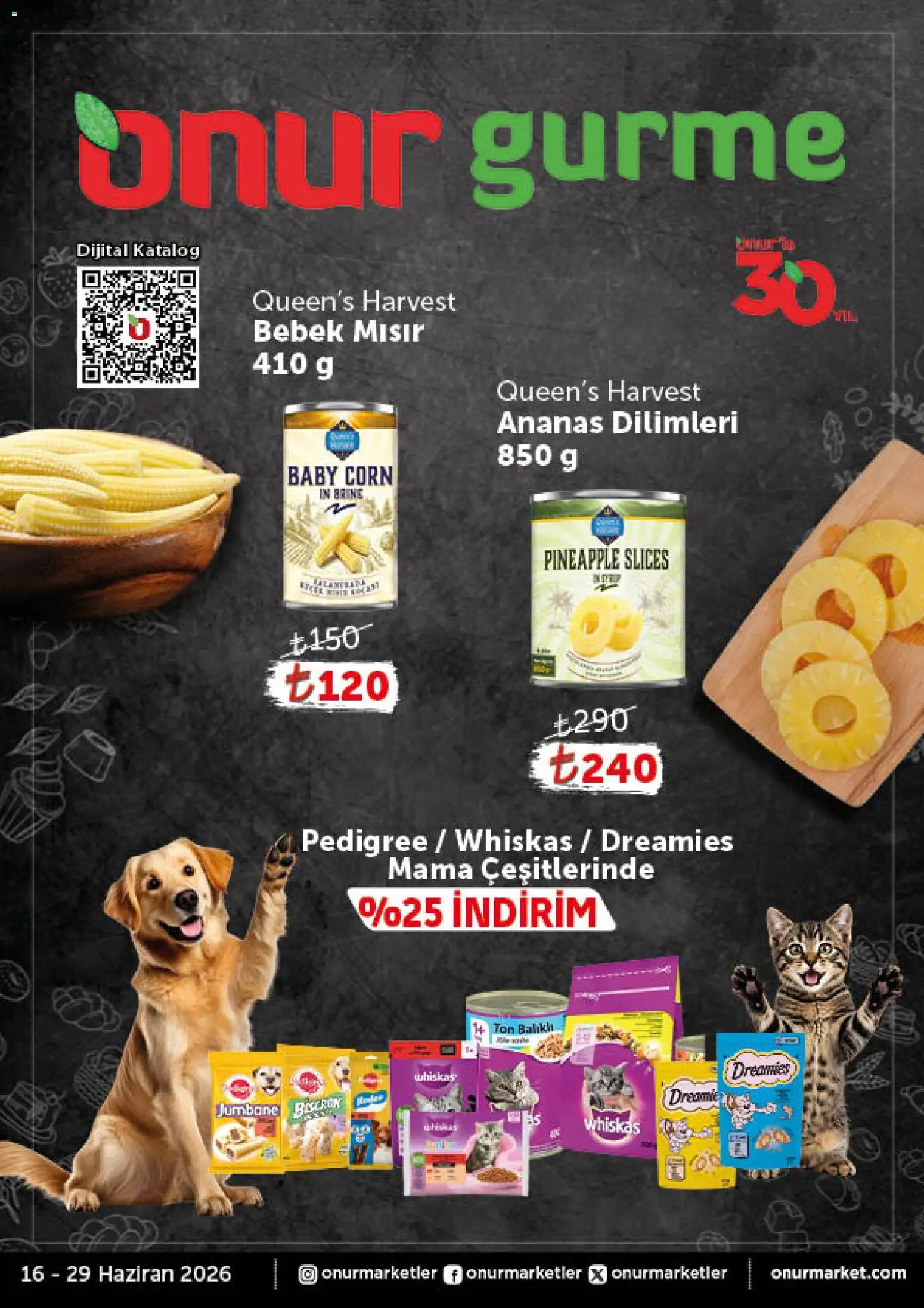 Onur Market Onur Market - Katalog Gurme 16.06.2026 - Broşürünün önizlemesi - Mısır, Ananas