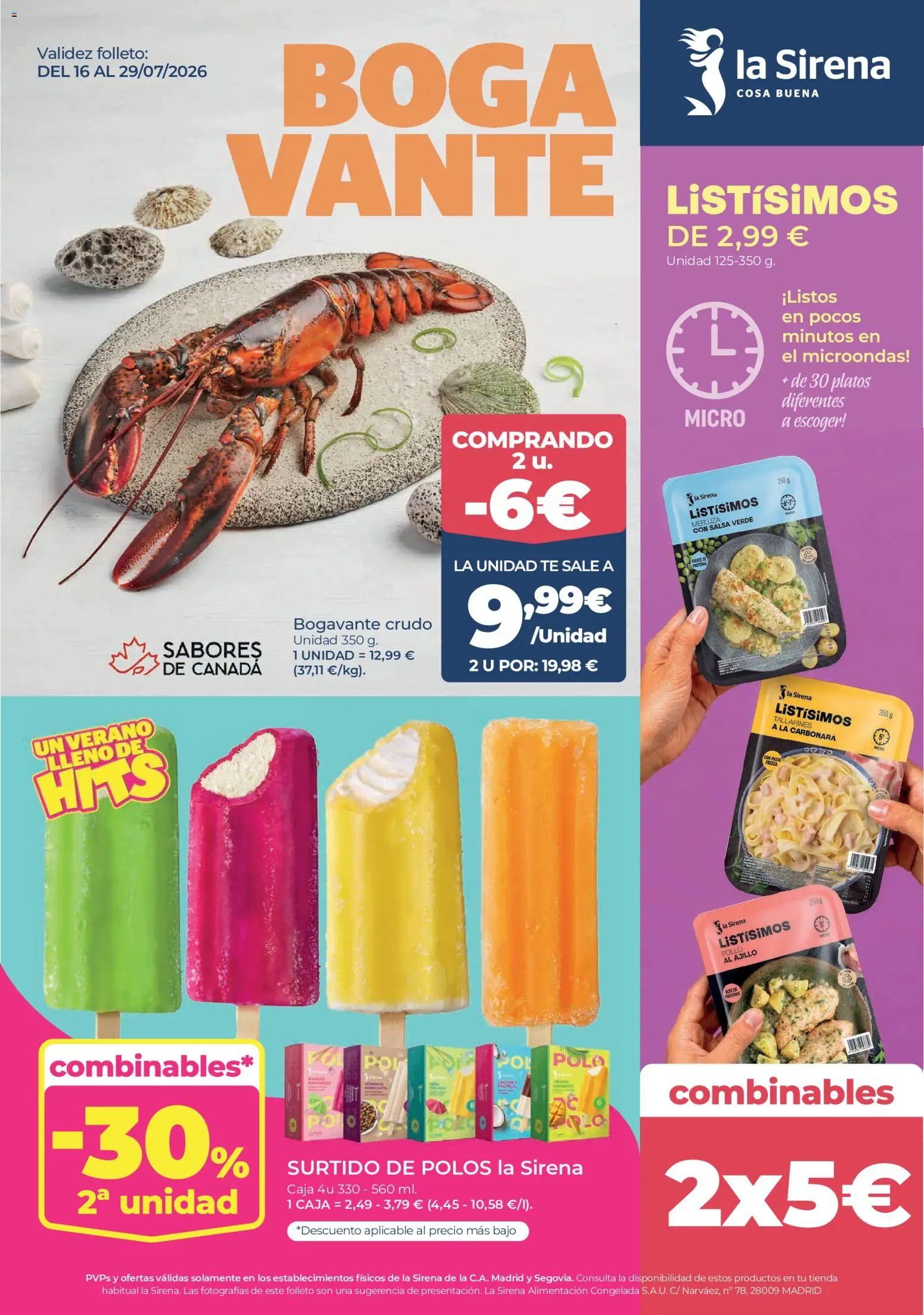 Vista previa del folleto de la tienda La Sirena válido desde el 16/07/2026 - Pasta, Té, Caja