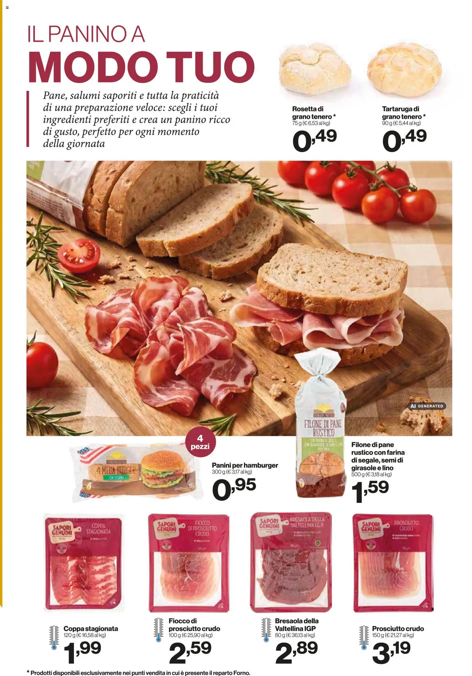 Anteprima dell'opuscolo IN's volantino dal negozio IN's valido da 09/09/2026 - Hamburger, Pane, Bresaola, Prosciutto Crudo, Prosciutto, Farina, Ingredienti