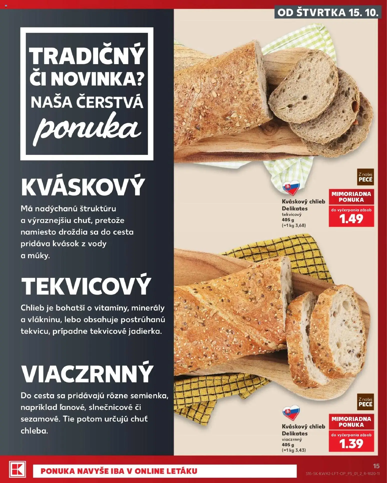 Náhľad Kaufland letáku platného od 15.10.2026 - Chlieb