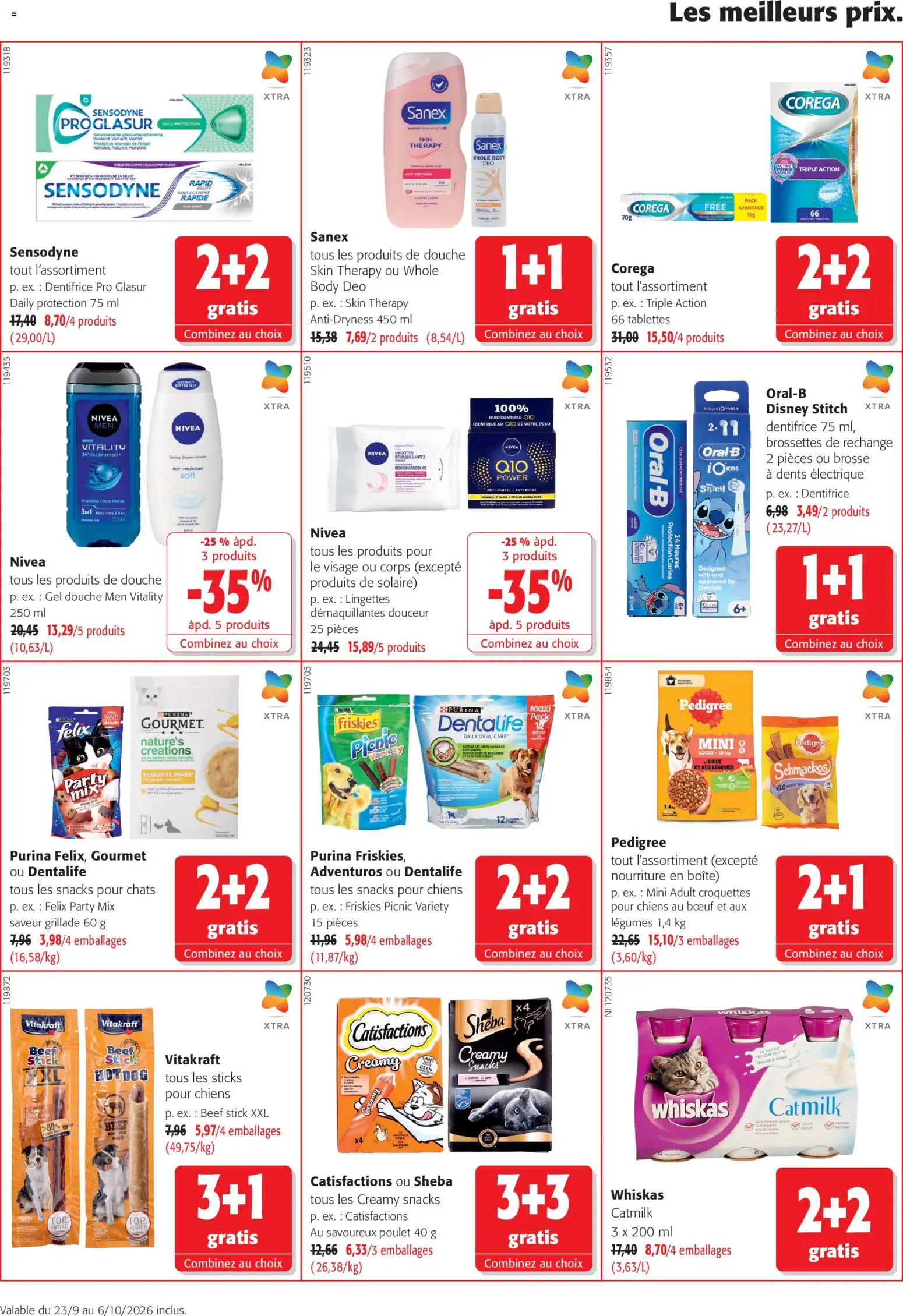 Prévisualisation de Colruyt Toutes les offres du magasin Colruyt formulaire valide 23/09/2026 - Snacks, Poulet, Body, Gel douche, Douche, Dentifrice, Croquettes, Brosse