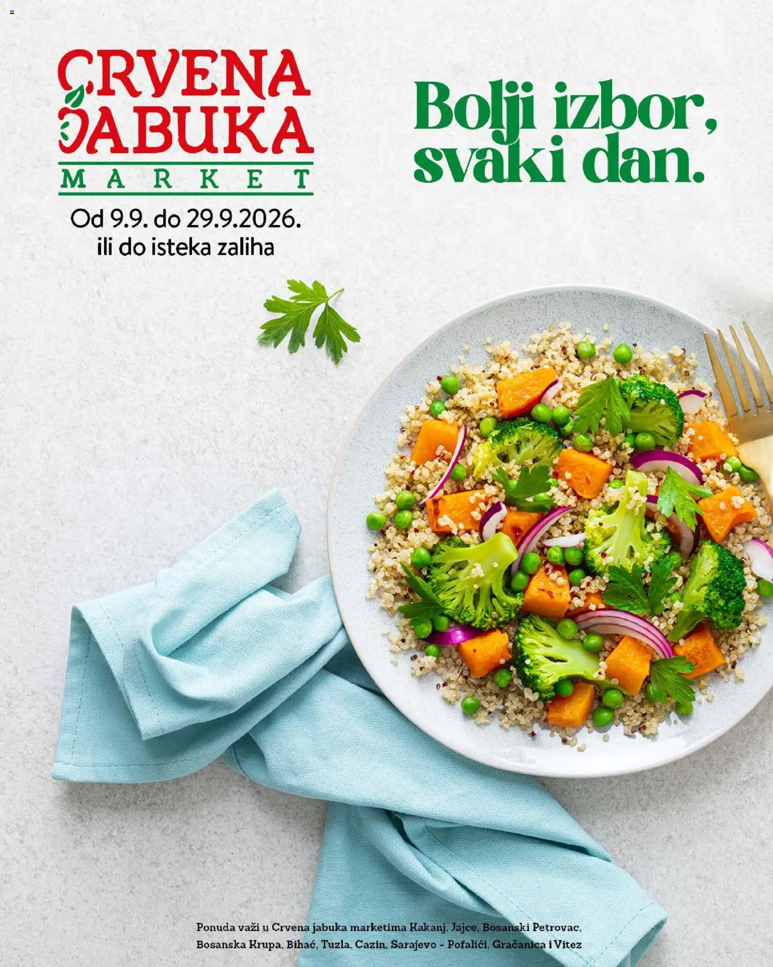 Pregled letka Crvena jabuka katalog trgovine Crvena jabuka vrijedi od 09.09.2026