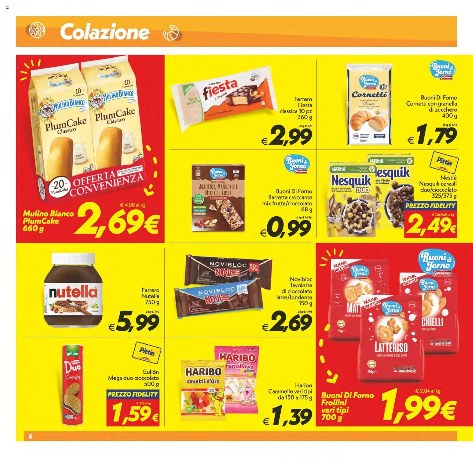 Anteprima dell'opuscolo SuperConveniente volantino Messina, Siracusa, Palermo dal negozio SuperConveniente valido da 23/10/2026 - Latte, Nutella, Mirtilli, Caramelle, Panna, Cacao, Mirtilli rossi, Frollini