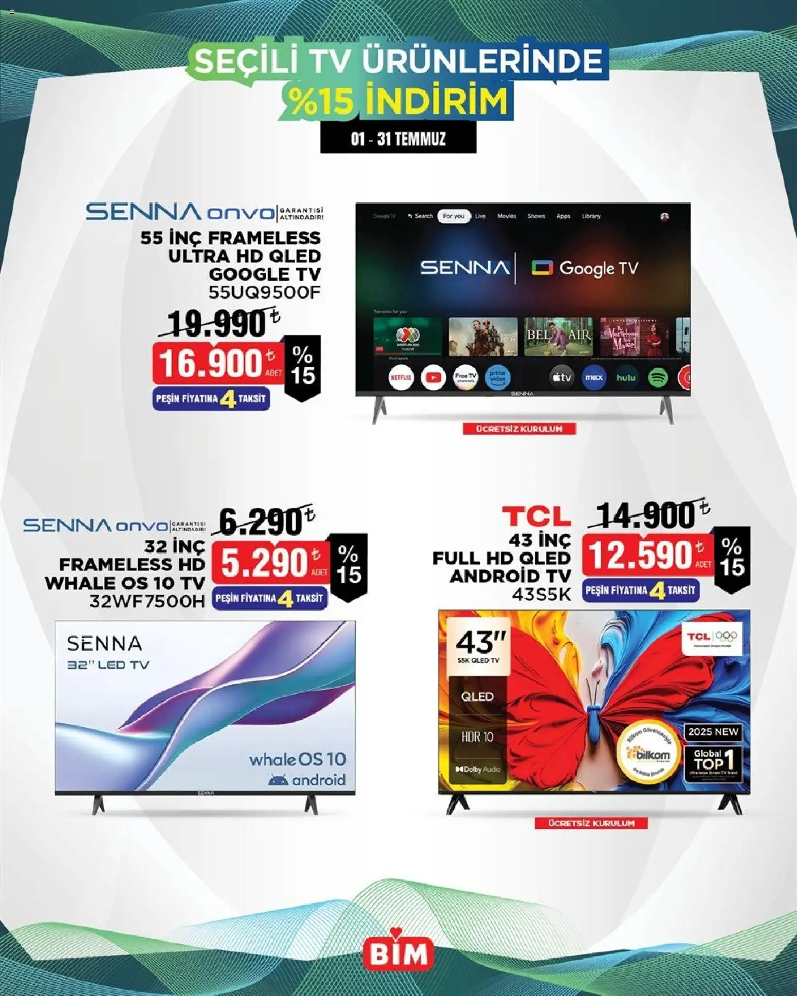 BİM BİM - İndirim Televizyon 01.07.2026 - Broşürünün önizlemesi