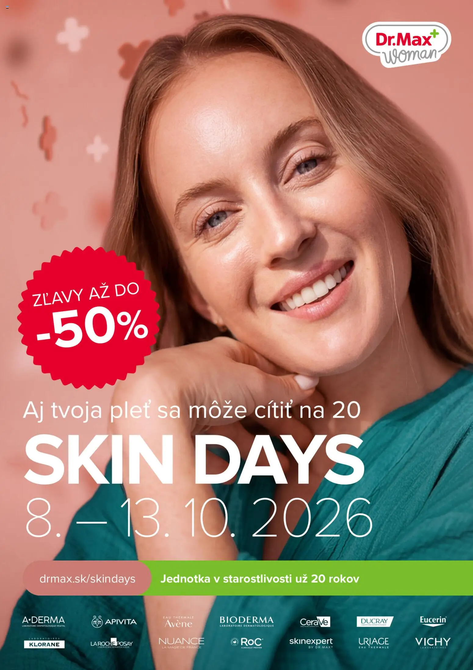Náhľad Dr. Max letáku platného od 08.10.2026 - CeraVe, Bioderma, Vichy, Avene