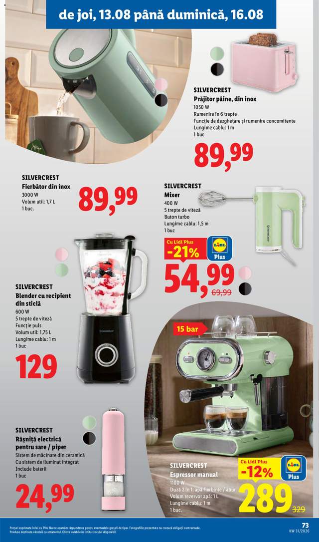Noul catalog Lidl de la 10.08.