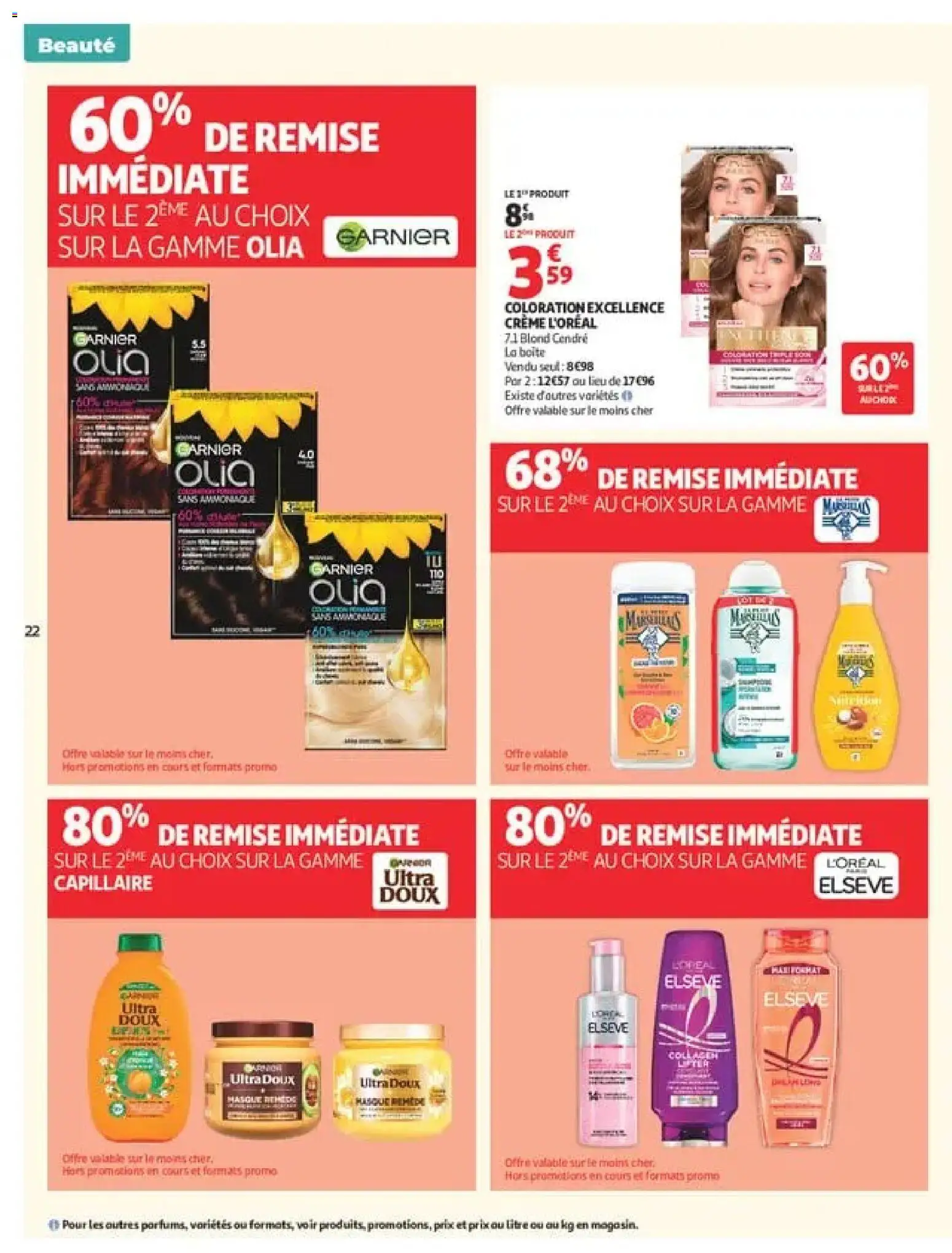 Prévisualisation de Auchan Tops rentrée supers du magasin Auchan formulaire valide 01/09/2026 - Shampoing, Gel douche, Douche, Crème, Masque, Huile, Coloration