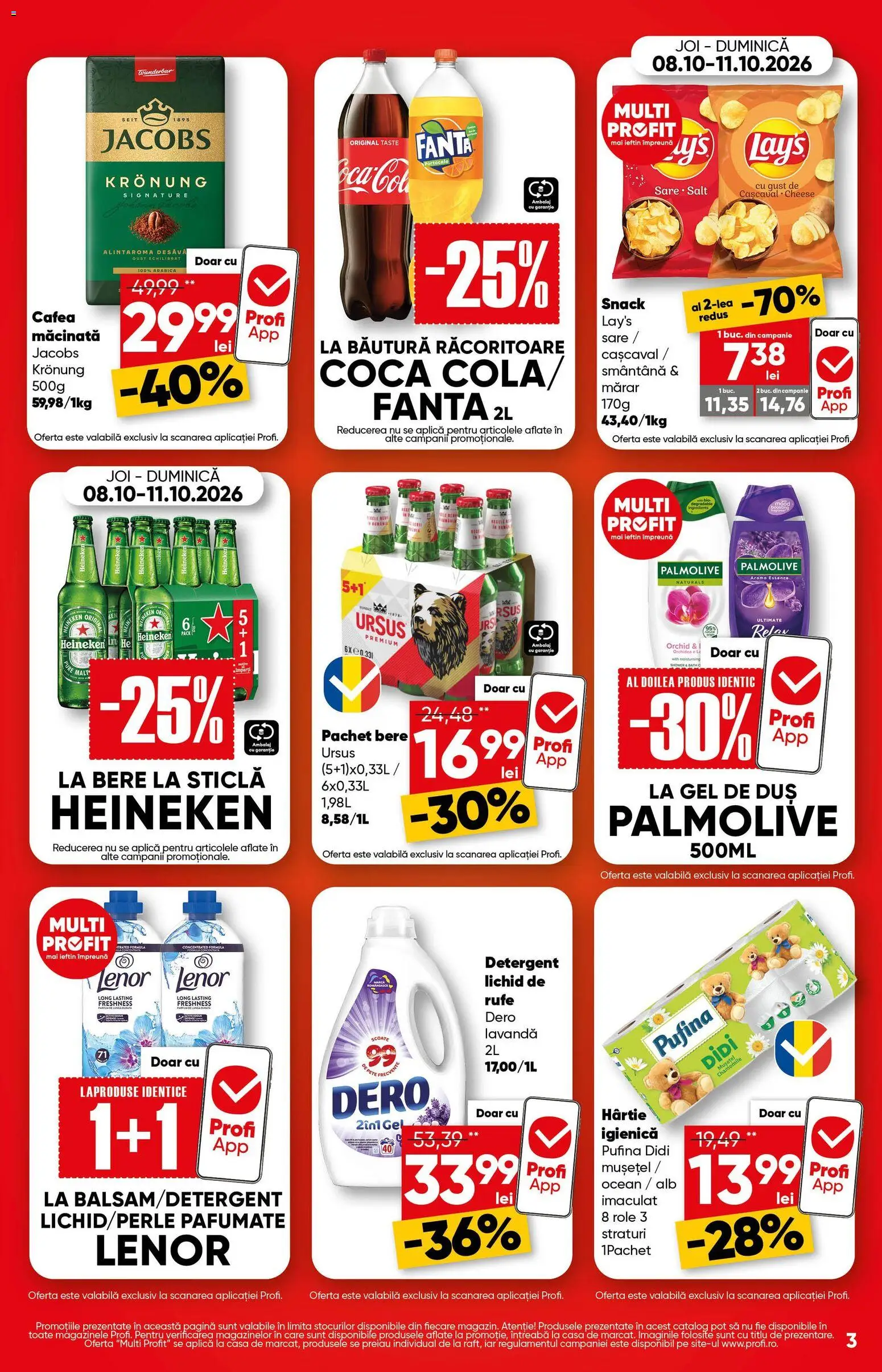 Previzualizarea de cataloage: Profi Profi Catalog valabil de la 08.10.2026 - Cafea, Mărar, Cașcaval, Gel de duș, Ursus, Detergent, Duș, Bautura racoritoare