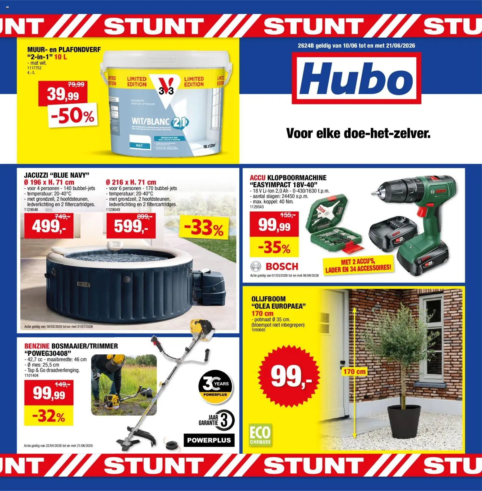 Voorbeeld van Hubo Folder van winkel Hubo geldig vanaf 10/06/2026 - Mes, Klopboormachine, Accu klopboormachine
