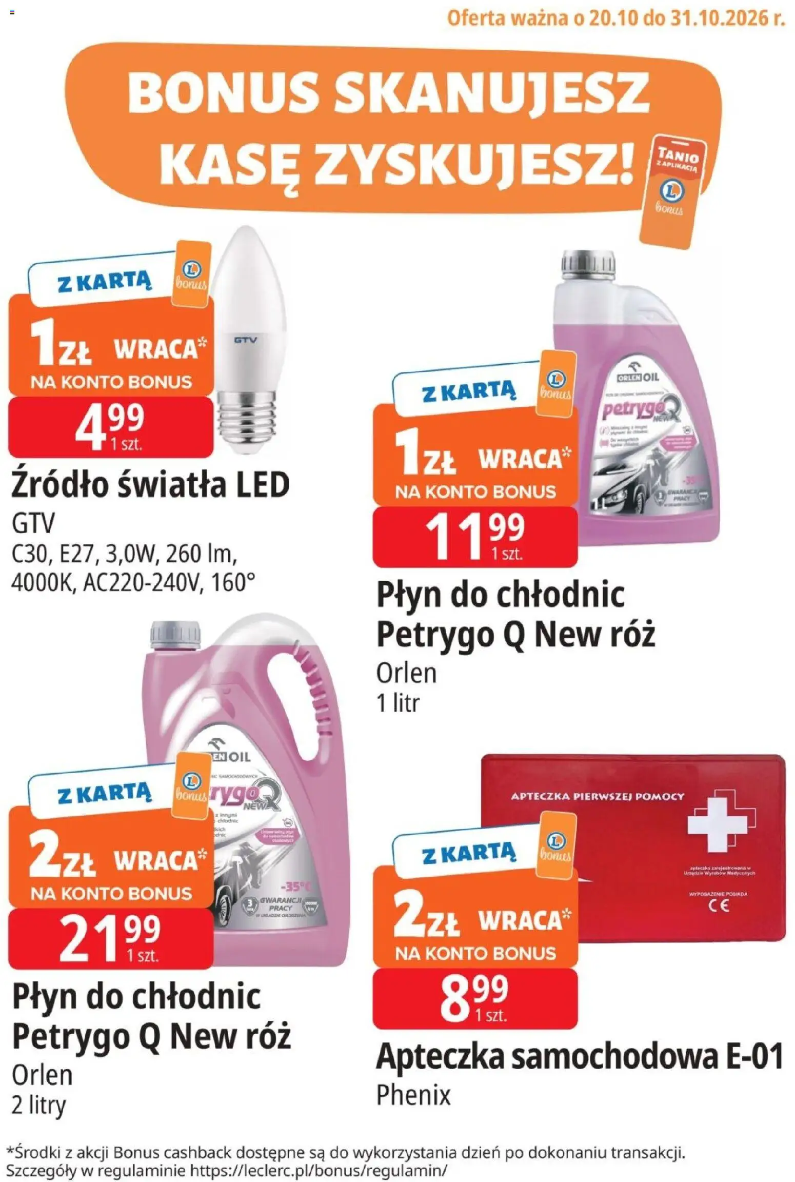 Pogląd gazetki "E.Leclerc gazetka - Bonus" ze sklepu E.Leclerc ważnej od 20.10.2026 - Karta, Róż