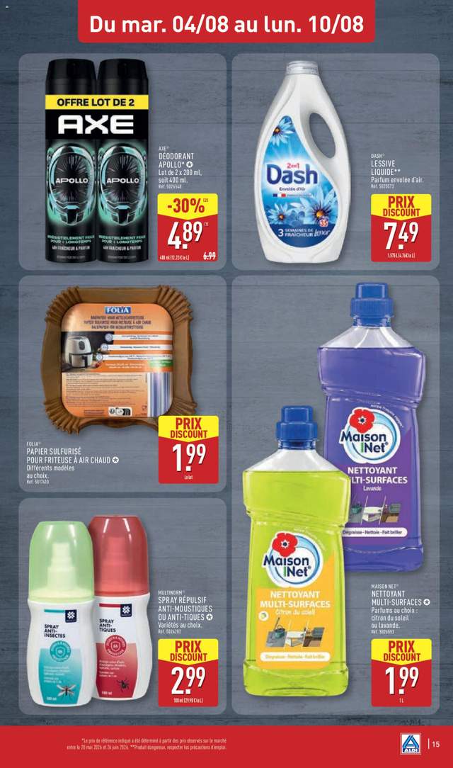 Nouveau catalogue Aldi à partir du 04/08