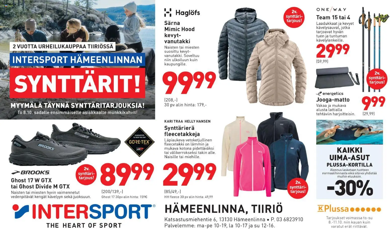 Kaupan Intersport Intersport tarjoukset Hämeenlinna esikatselu, voimassa 08/10/2026 - Voi