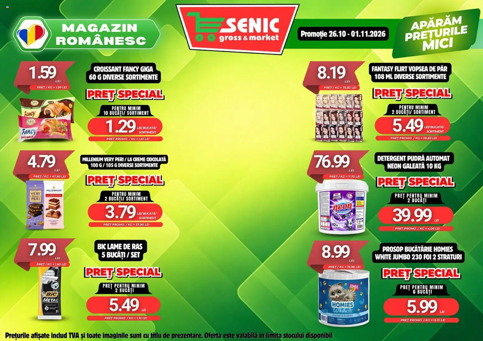Previzualizarea de cataloage: Senic Senic Catalog valabil de la 26.10.2026 - Mici, Ciocolată, Bucătărie, Croissant, Vopsea, Detergent, Vopsea de păr, Pudră