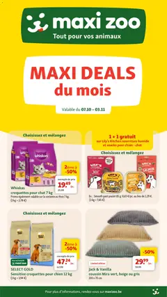 Voorbeeld van Maxi Zoo Publicité van winkel Maxi Zoo geldig vanaf 07/10/2026