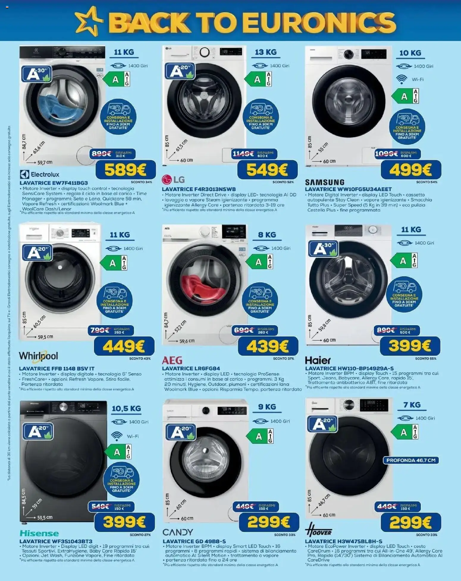 Anteprima dell'opuscolo Euronics volantino Torino dal negozio Euronics valido da 20/08/2026 - Samsung, Lavatrice, TV
