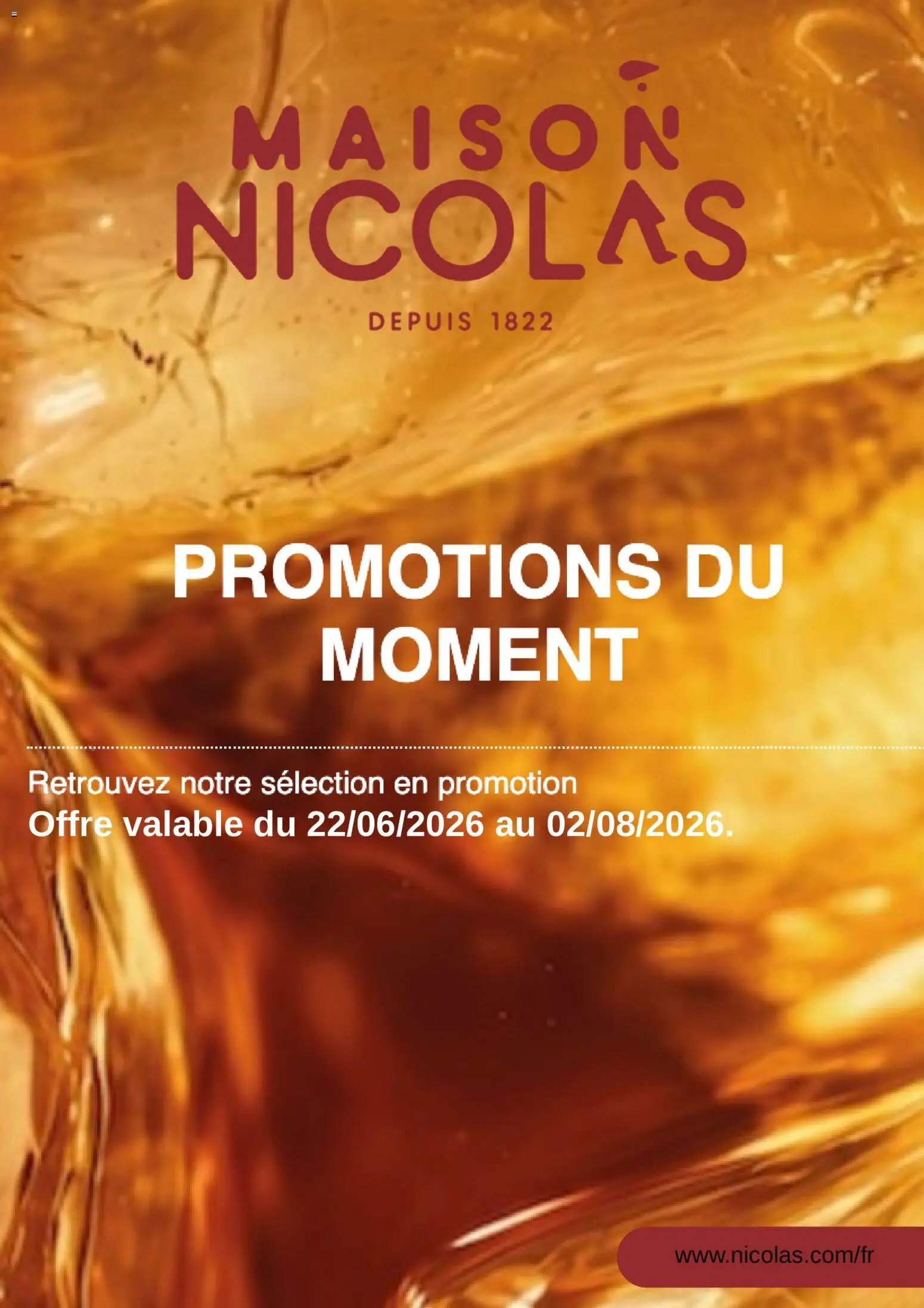 Prévisualisation de Nicolas catalogue du magasin Nicolas formulaire valide 22/06/2026