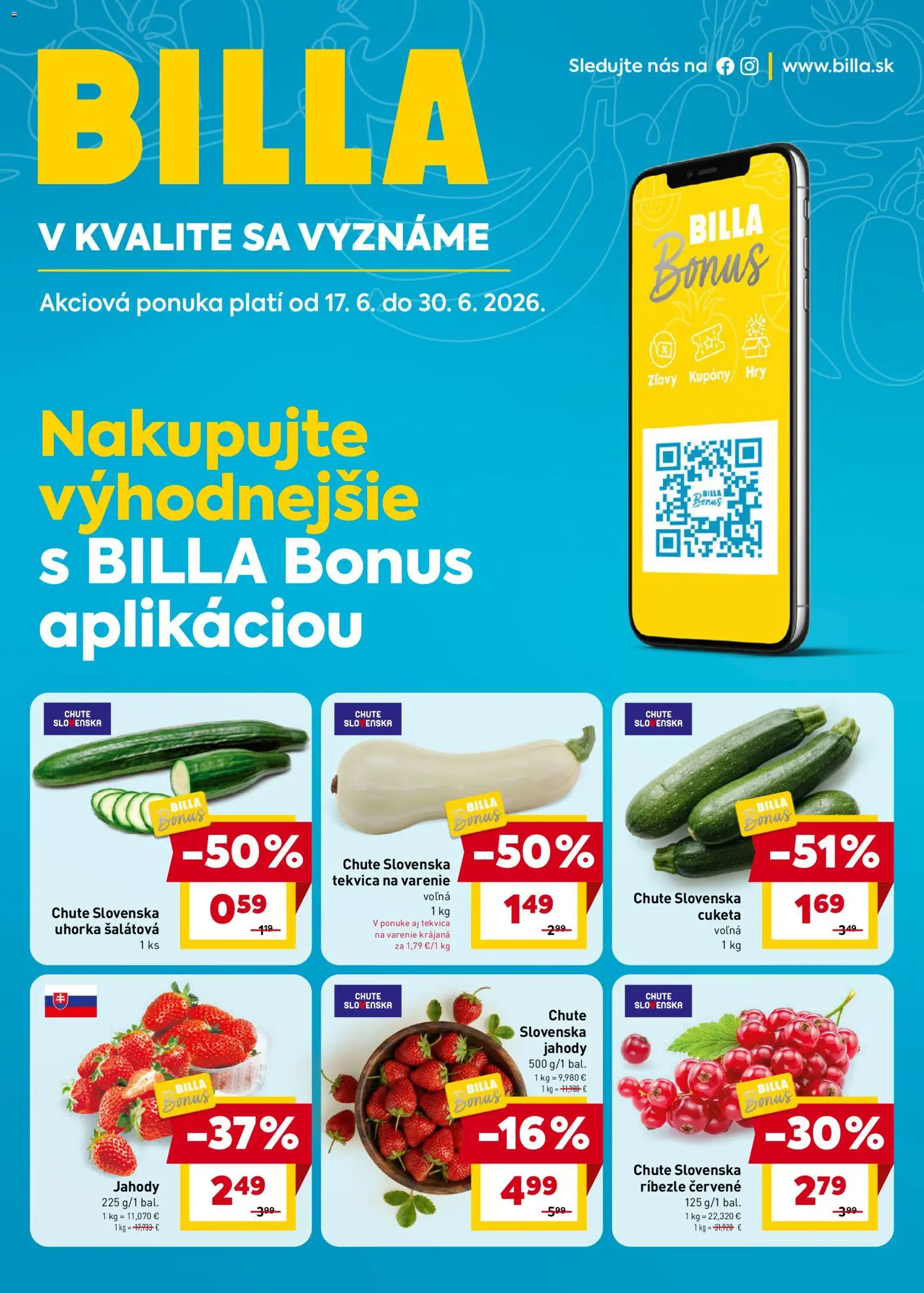 Náhľad Billa letáku platného od 17.06.2026