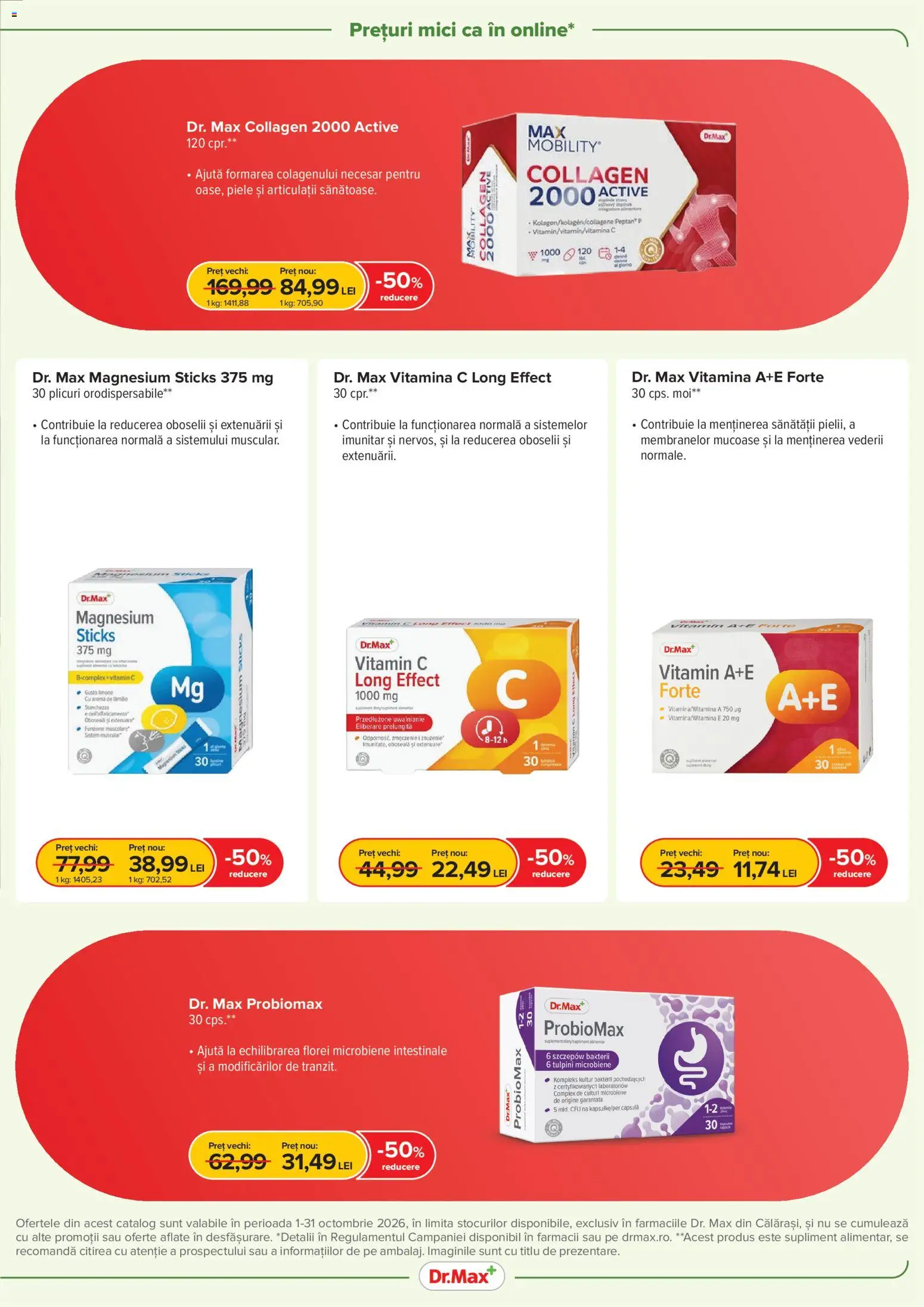 Previzualizarea de cataloage: Dr.Max Dr.Max Catalog Calarasi valabil de la 01.10.2026 - Mici, Active