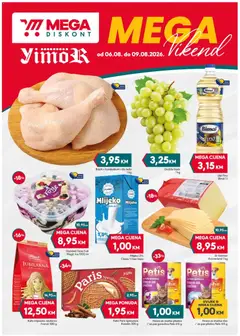 Pregled letka Mega Diskont vikend akcija trgovine Mega Diskont vrijedi od 06.08.2026