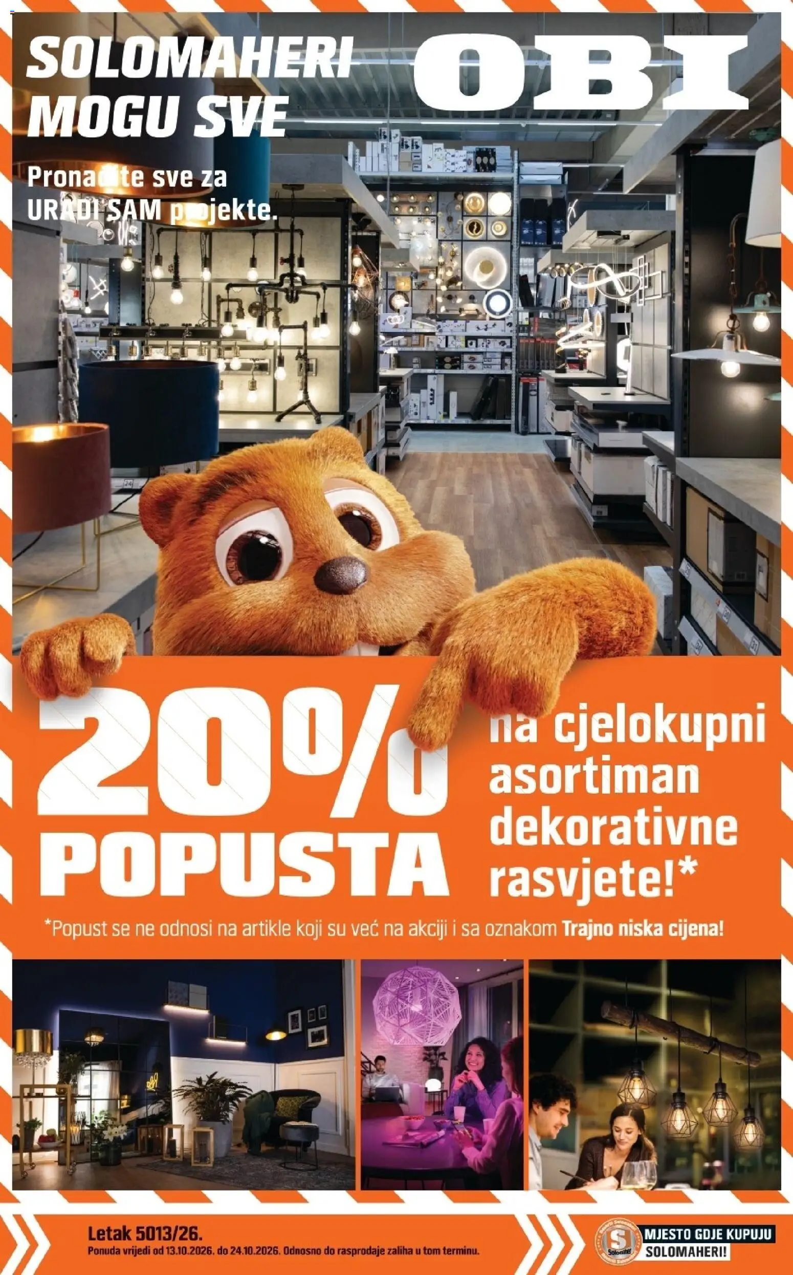 Pregled letka OBI katalog trgovine OBI vrijedi od 13.10.2026