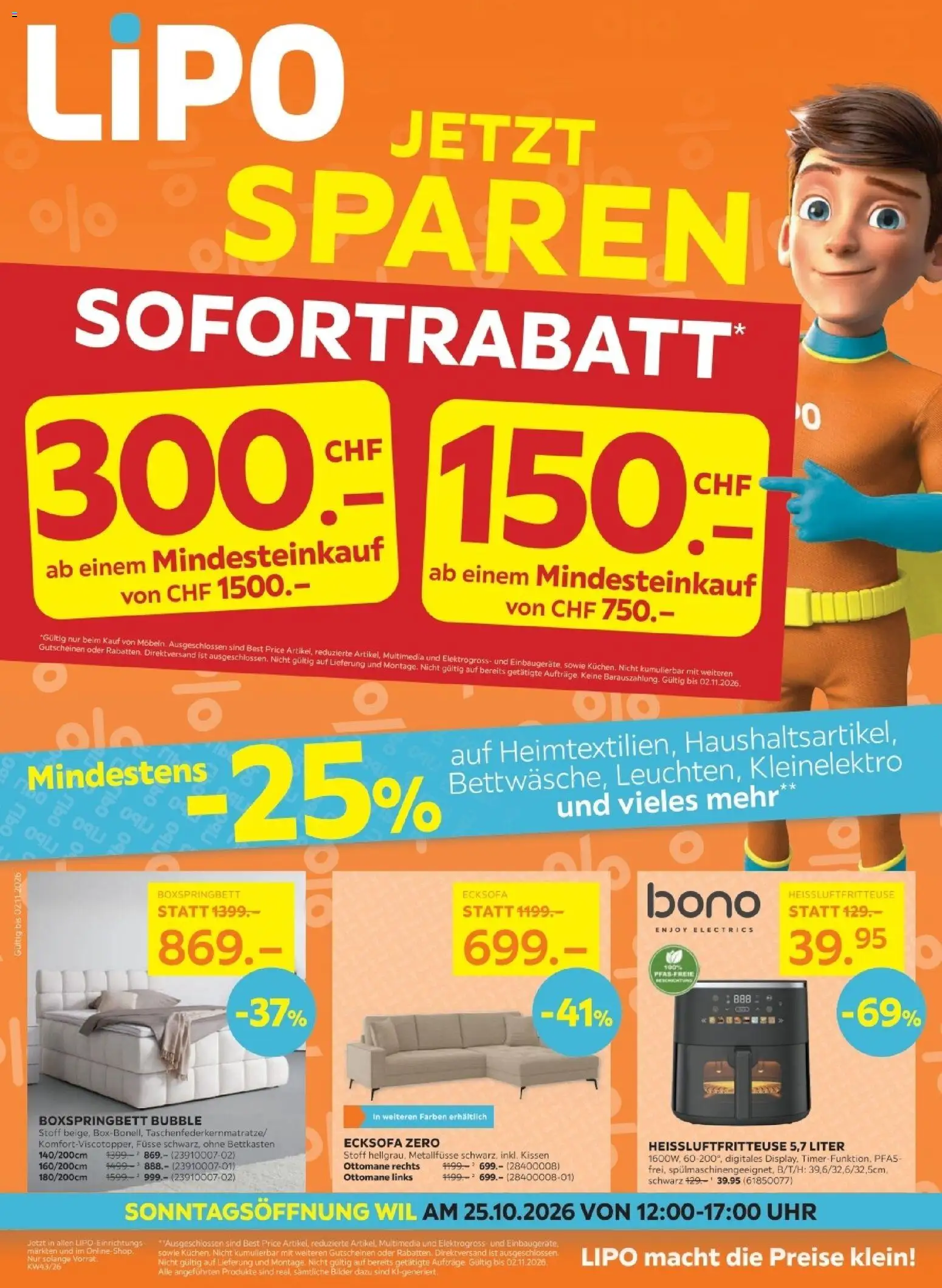 Vorschau des Merkblatts Lipo aktionen vom Shop Lipo gültig von 20.10.2026 bis 02.11.2026