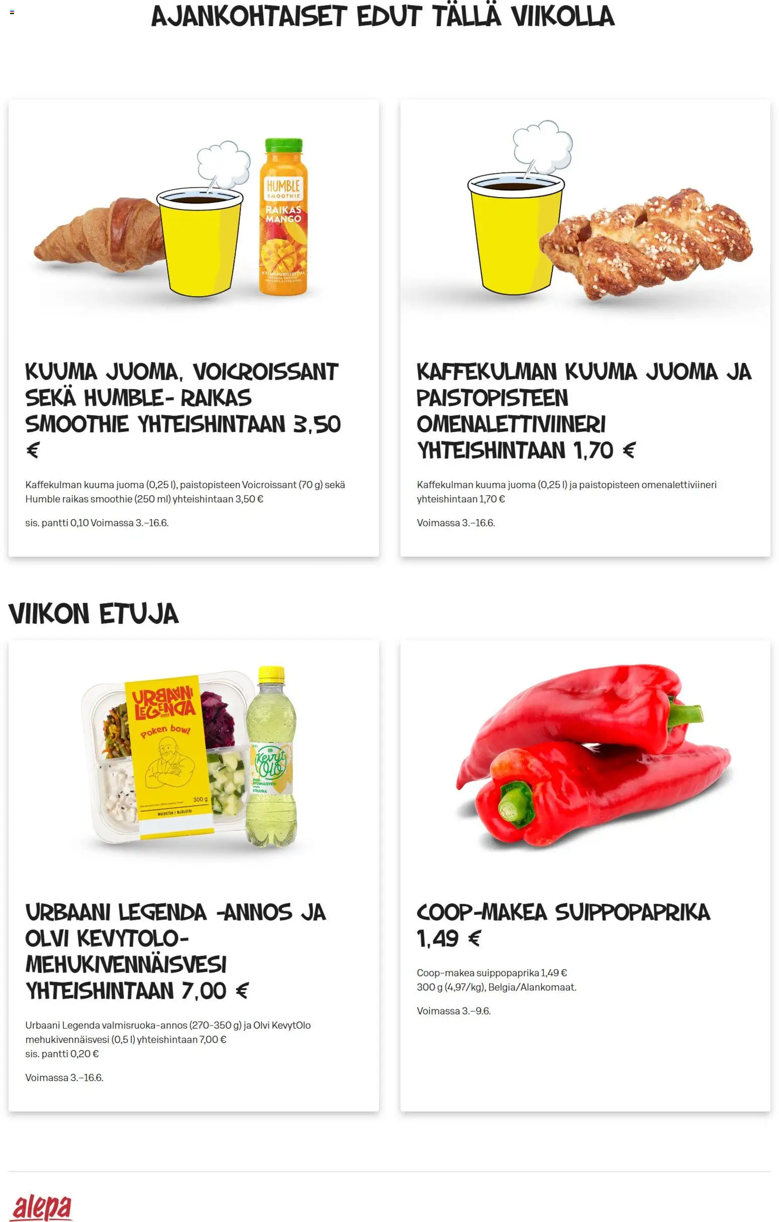 Kaupan Alepa Alepa tarjoukset esikatselu, voimassa 03/06/2026