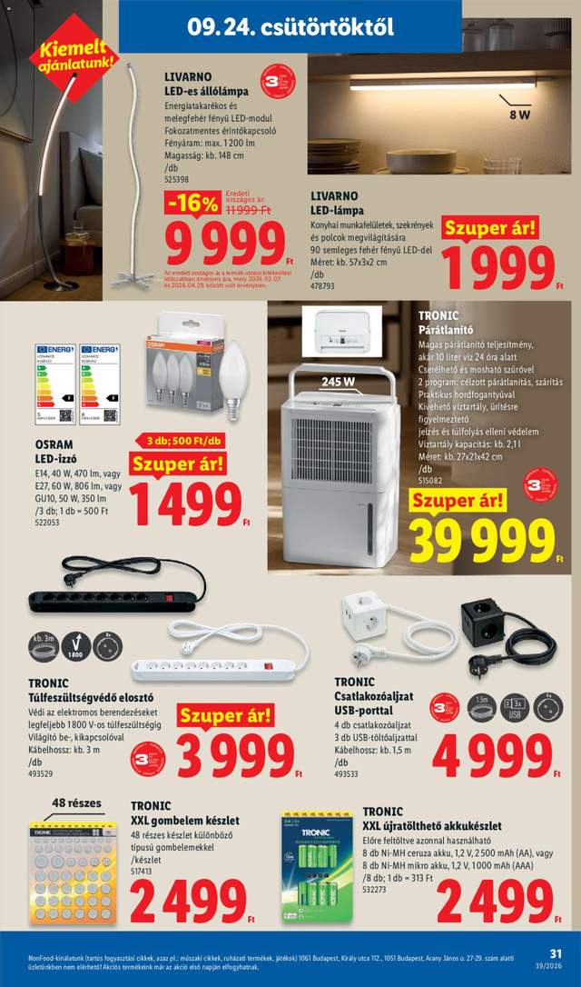 Új Lidl akciós újság 09.24.