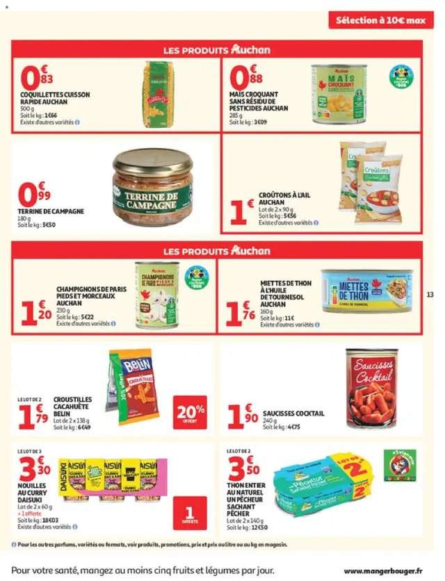 Nouveau catalogue Auchan à partir du 15/09