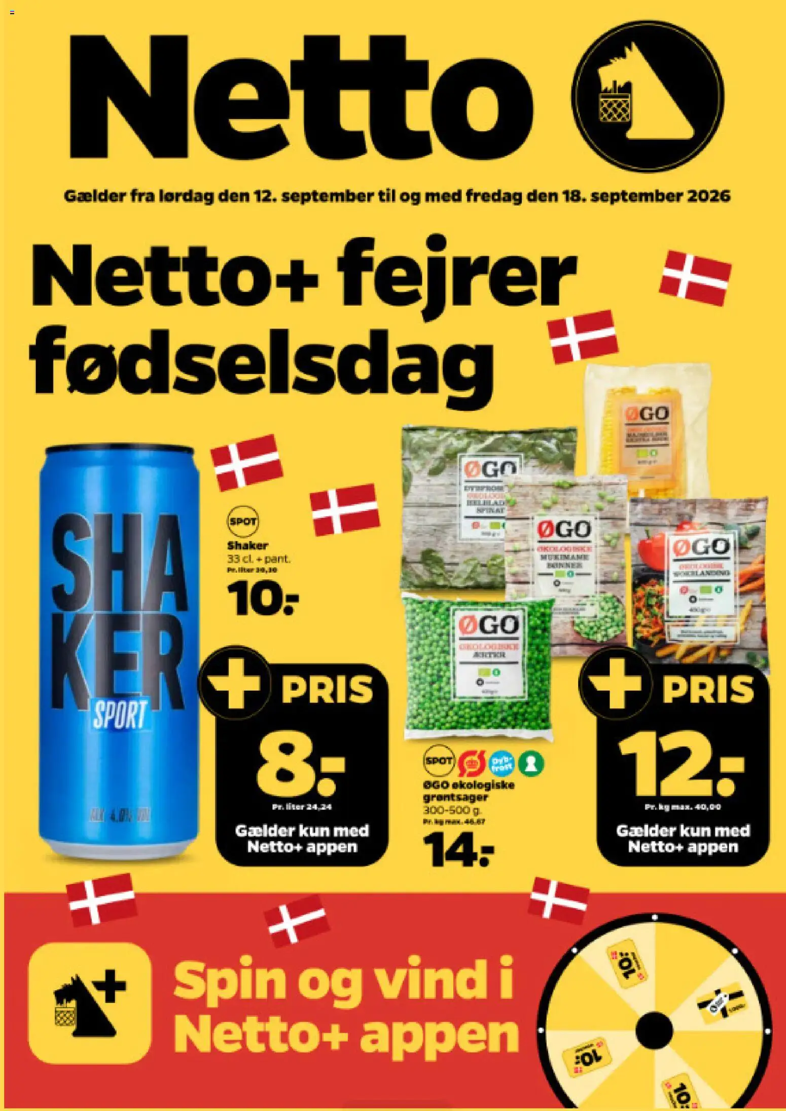 Eksempel på tilbudsavis Netto - Netto + fejrer fødselsdag fra butik Netto gyldig fra 12/09/2026