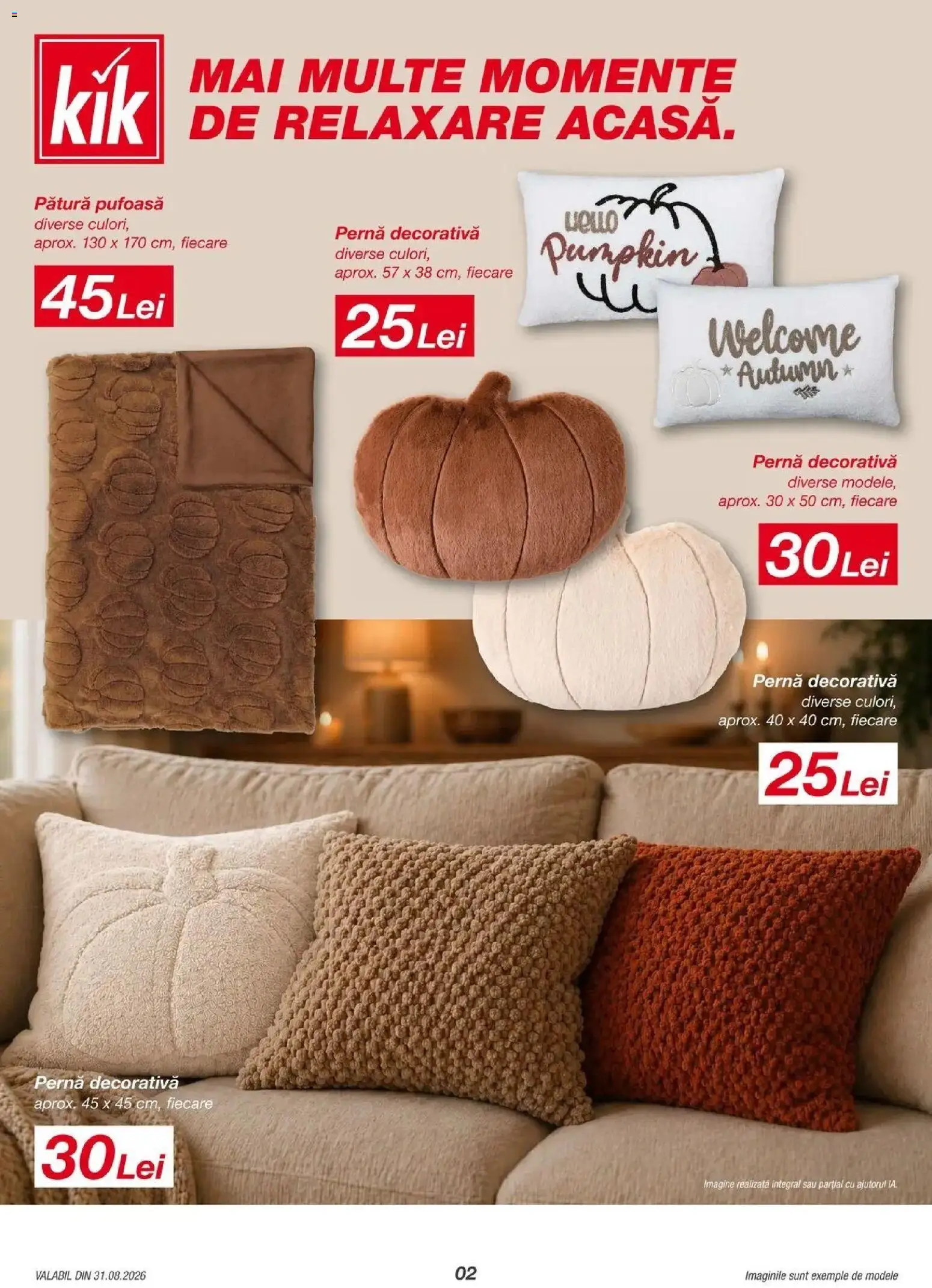 Previzualizarea de cataloage: Kik KiK: Mai mult pentru toamnă şi pentru momente speciale - 2026-09-06 valabil de la 28.08.2026