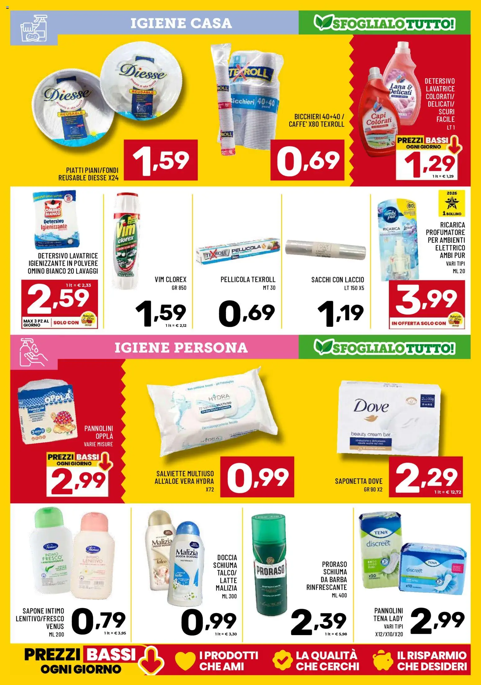 Anteprima dell'opuscolo Il Centesimo volantino dal negozio Il Centesimo valido da 23/10/2026 - Piatti, Doccia, Intimo, Talco, Sapone, Pannolini, Schiuma, Saponetta