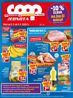 Náhľad COOP Jednota letáku platného od 03.09.2026