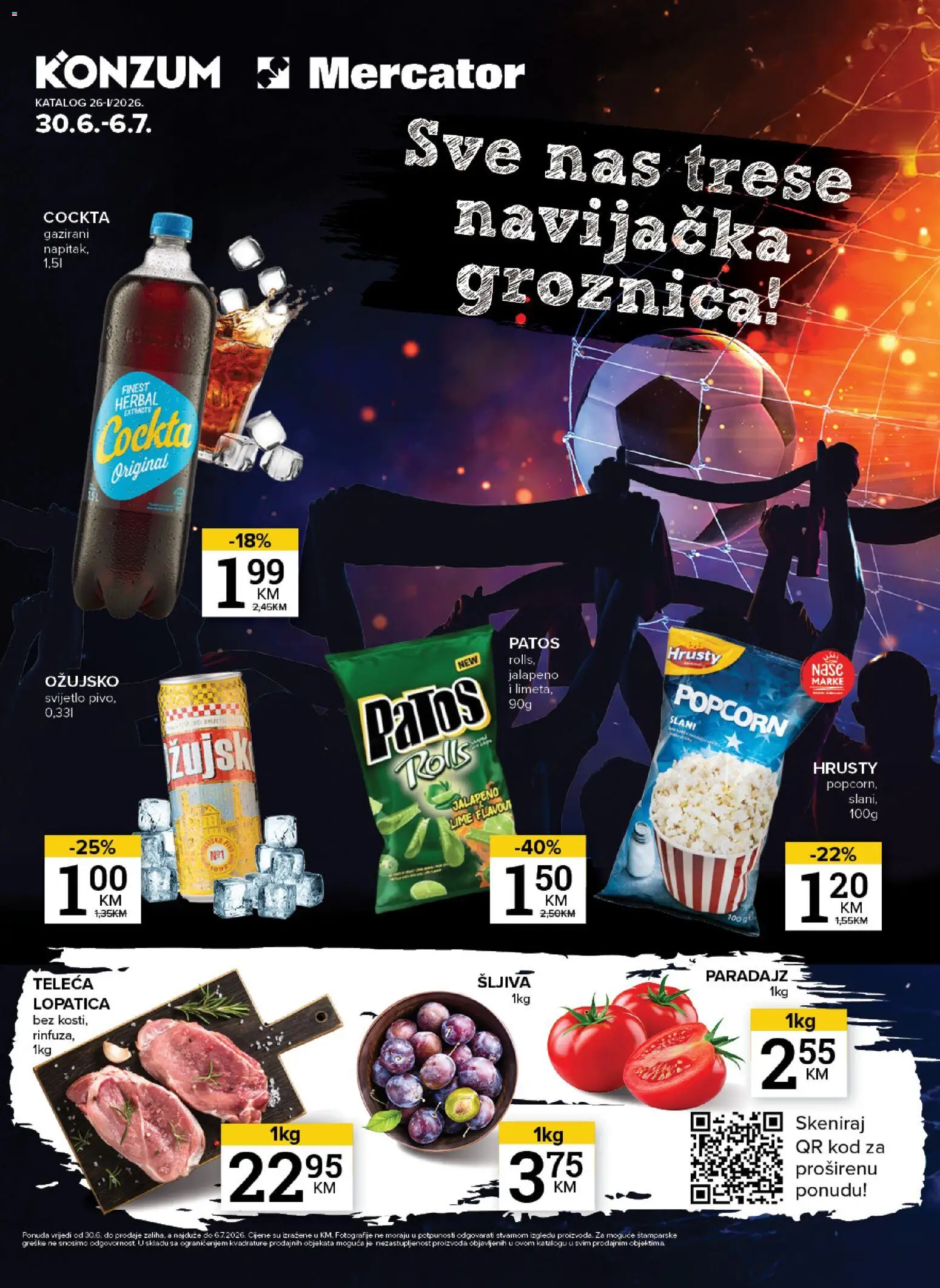 Pregled letka Katalog 30.6. - 6.7 trgovine KONZUM vrijedi od 30.06.2026