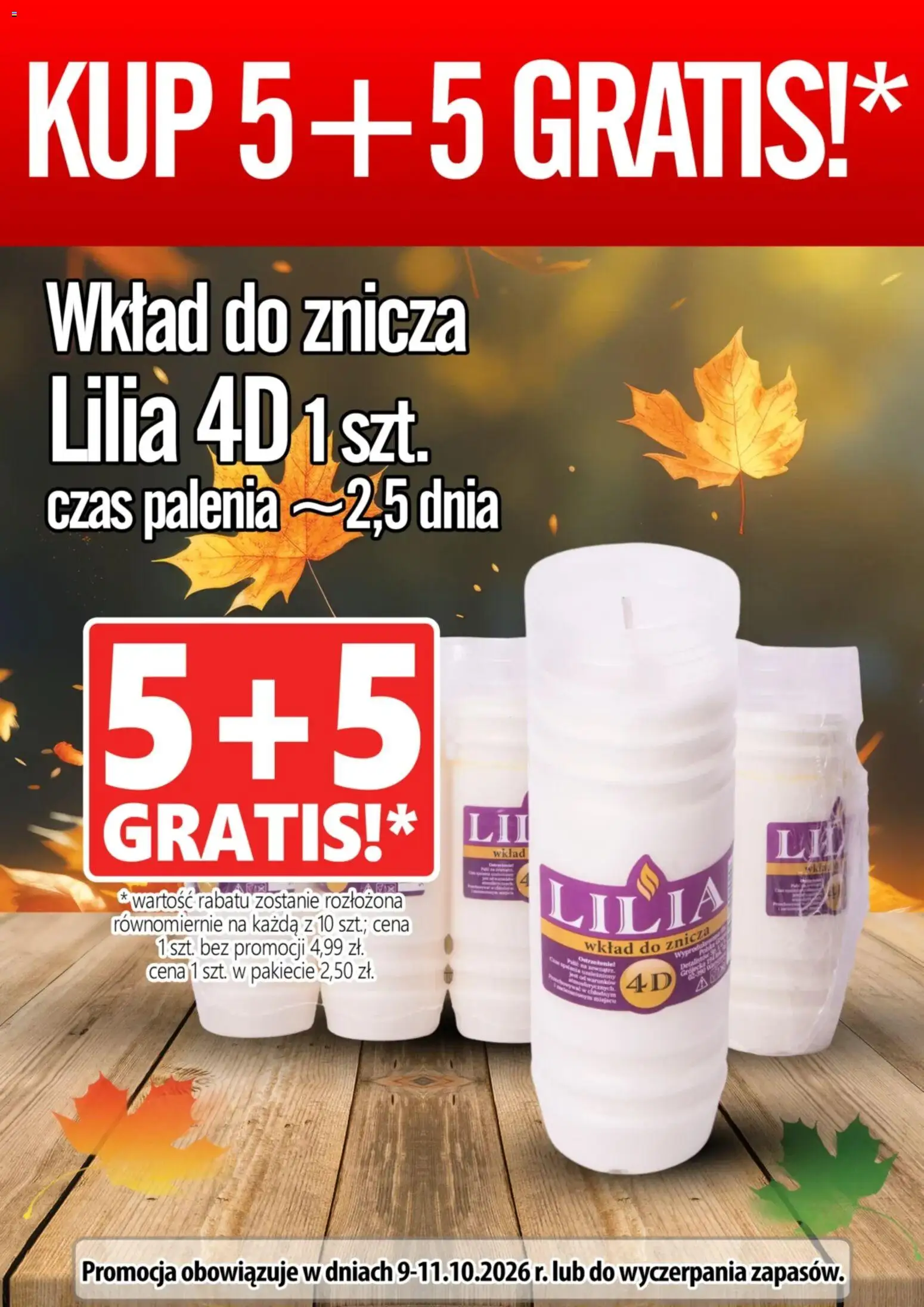 Pogląd gazetki "Prim Market promocja - Wkład Do Zniczy Lilia" ze sklepu Prim Market ważnej od 09.10.2026