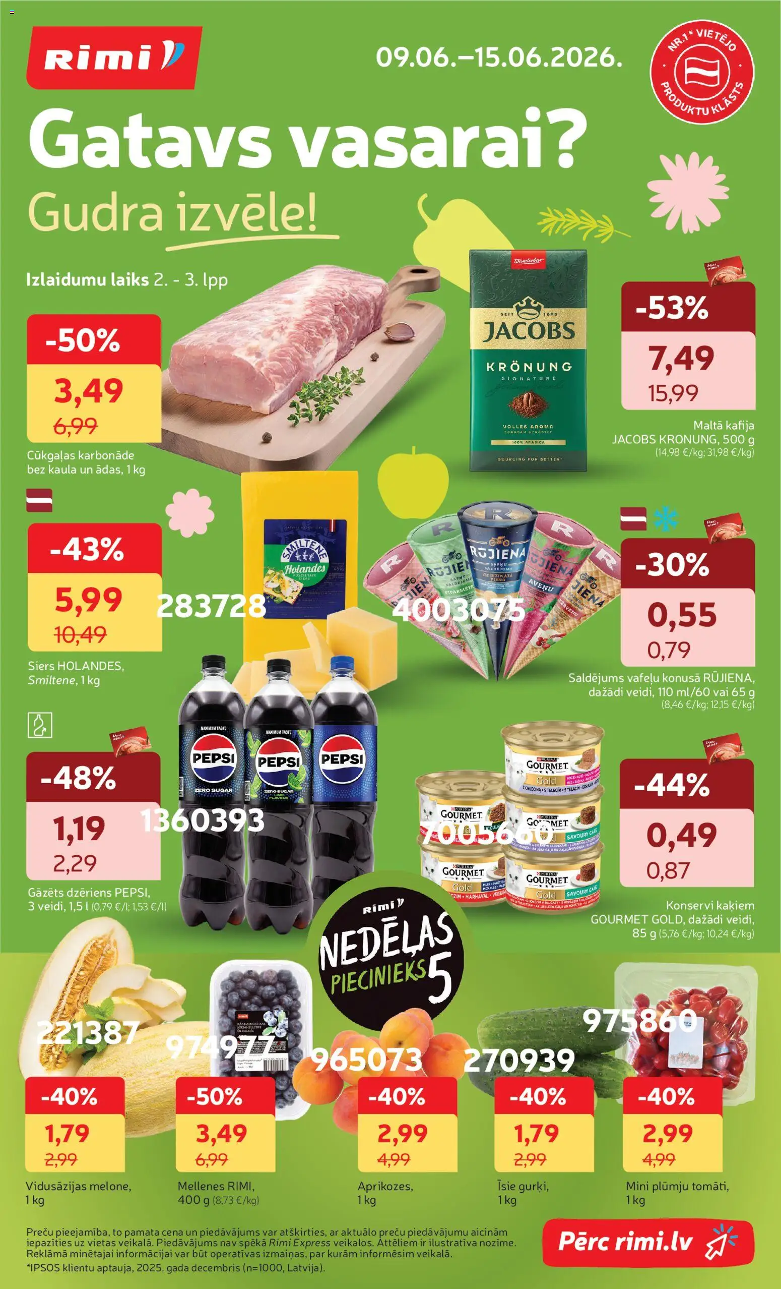 Skatīt Rimi akciju bukletu, derīgs no 09.06.2026.