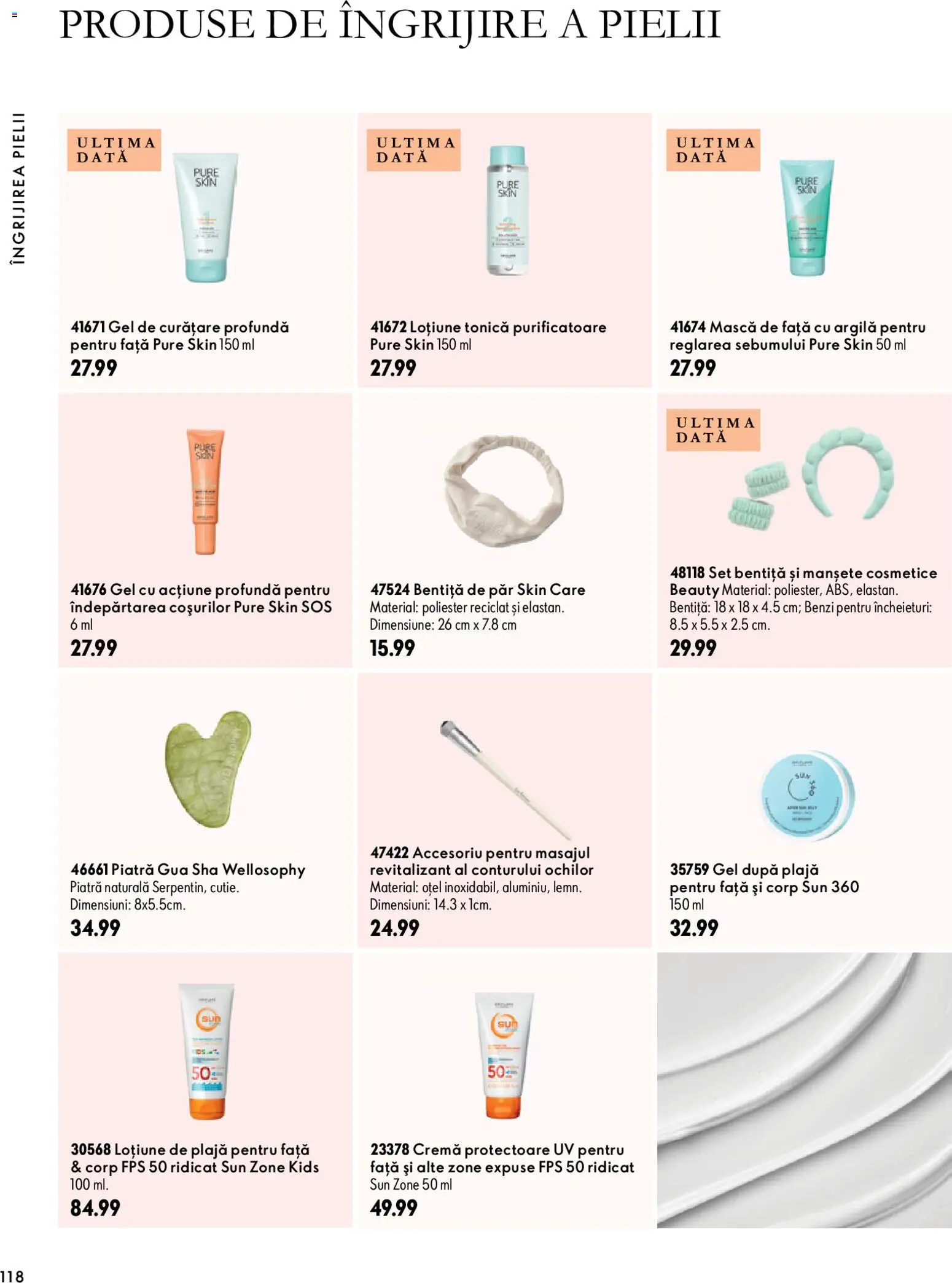 Previzualizarea de cataloage: Oriflame Oriflame Catalog 15 2026 valabil de la 11.11.2026 - Cremă, Sos, Gel de curățare, Loțiune tonică, Bentiță de păr