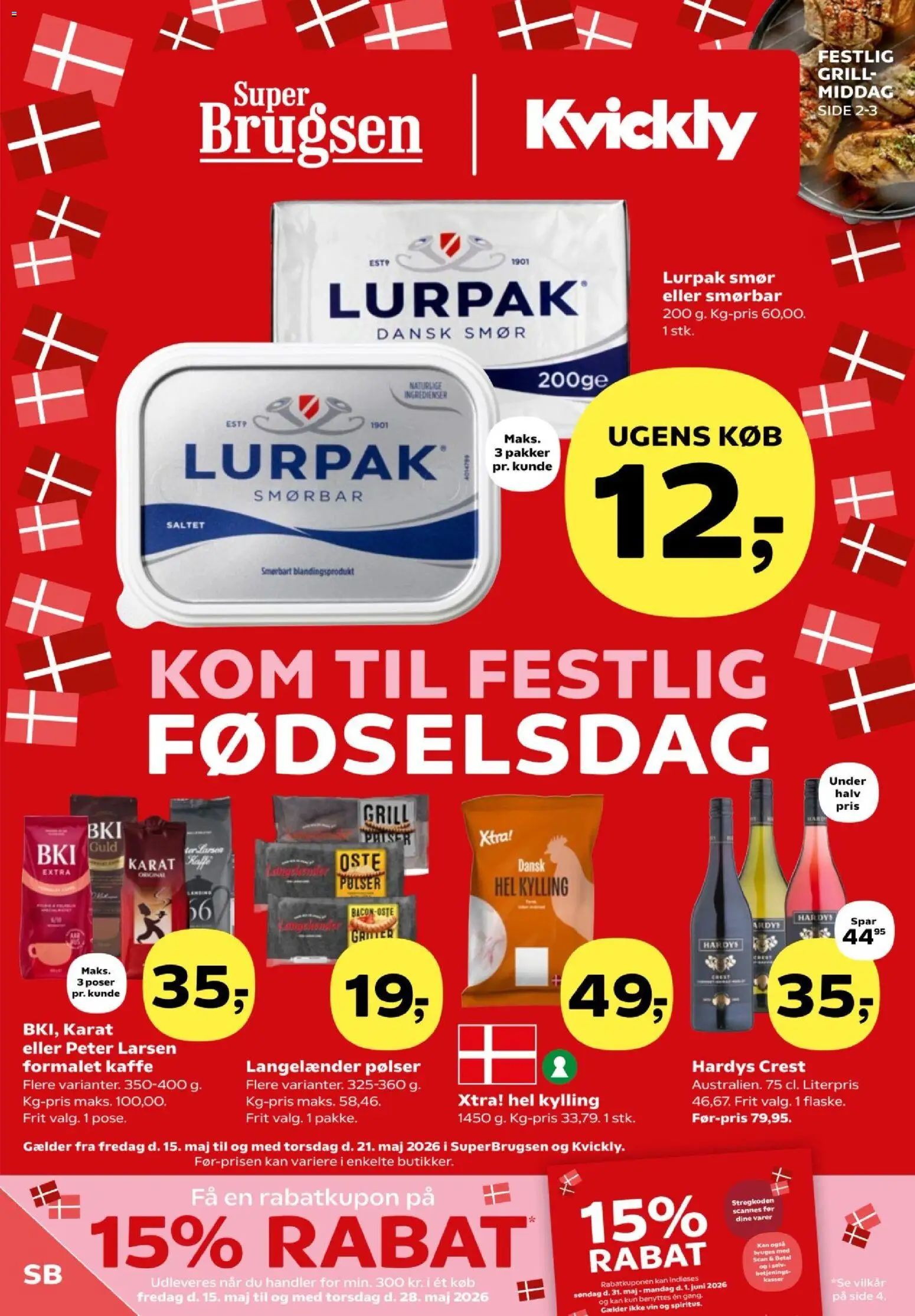 Eksempel på tilbudsavis Super Brugsen - Tilbudsavis uge 20 fra butik Super Brugsen gyldig fra 15/05/2026